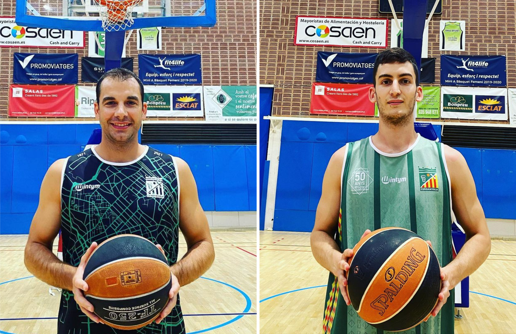Ángel García i Carlos López, dos dels quatre fitxatges del Club Bàsquet Cerdanyola. FOTO: @cbcerdanyola