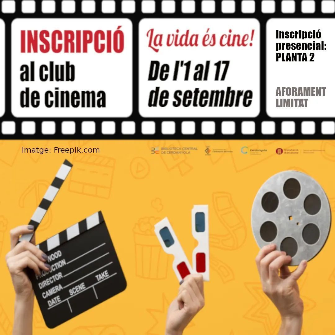 Inscripció oberta al club de cinema Inscripció oberta al club de cinema