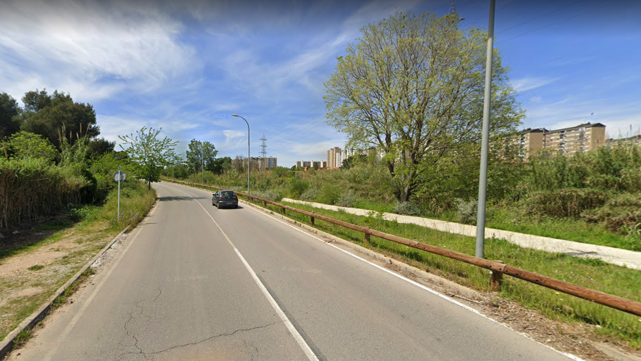 Carretera que connecta Cerdanyola i Badia del Vallès. FOTO: G. Maps