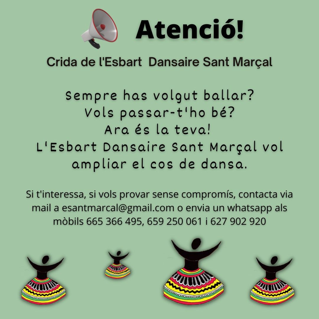 L'Esbart Dansaire de Sant Marçal vol reclutar dansaires. FOTO: Esbart