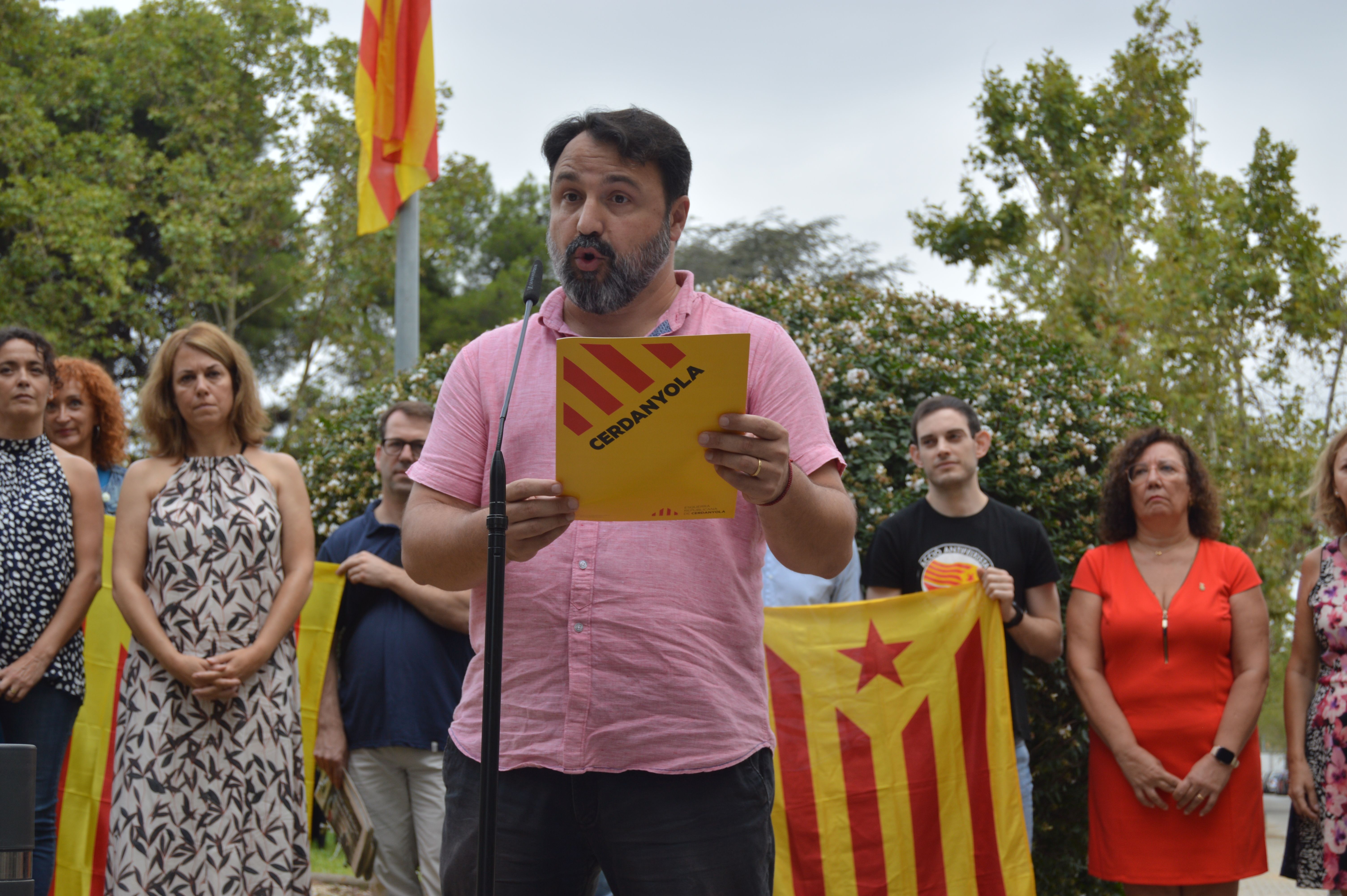 Albert Turón d'Esquerra Republicana en l'acte institucional de la Diada. FOTO: Nora MO