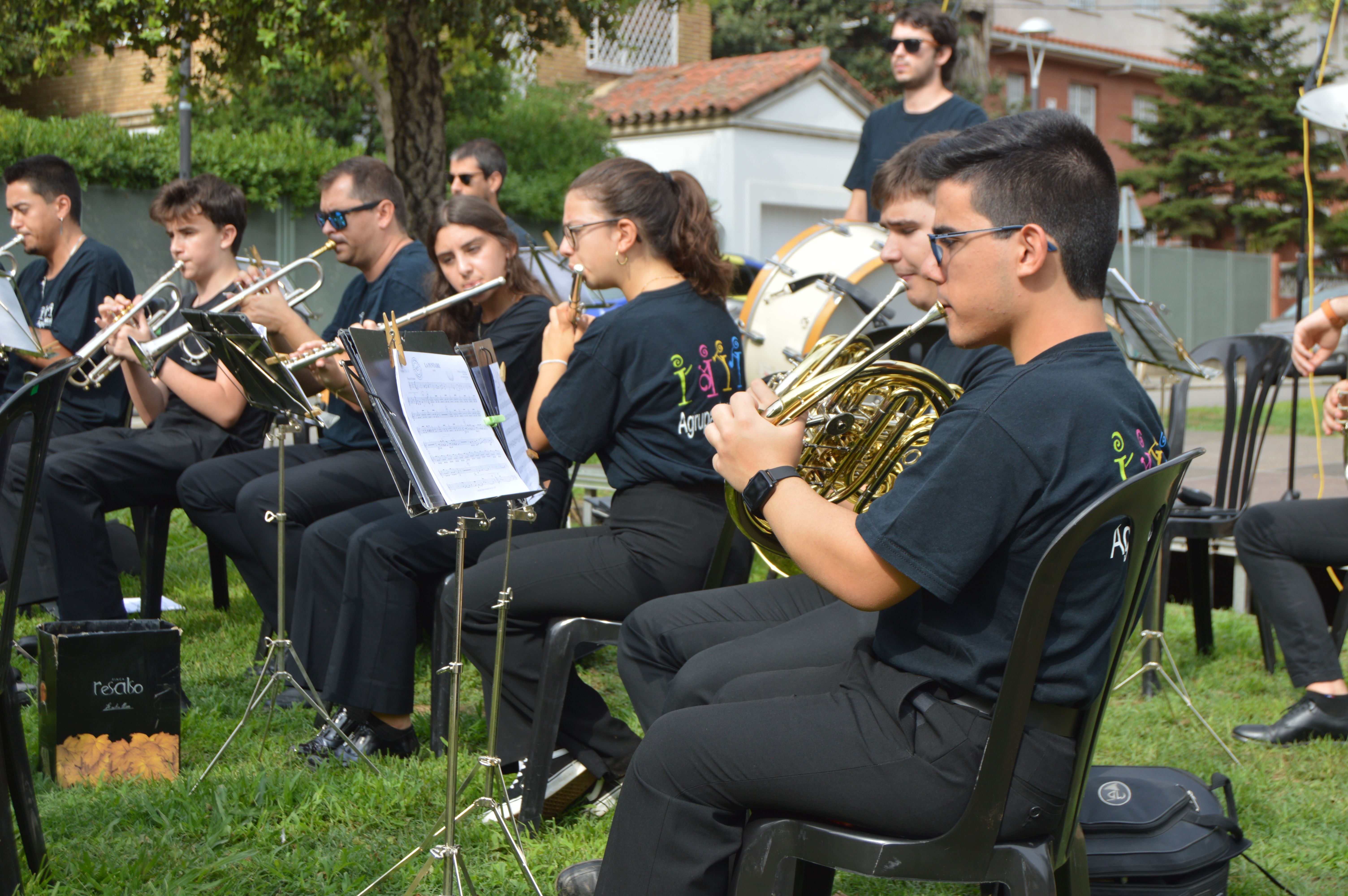 Actuació de la banda de l'AMCV en l'acte institucional de la Diada Nacional de Catalunya. FOTO: Nora MO