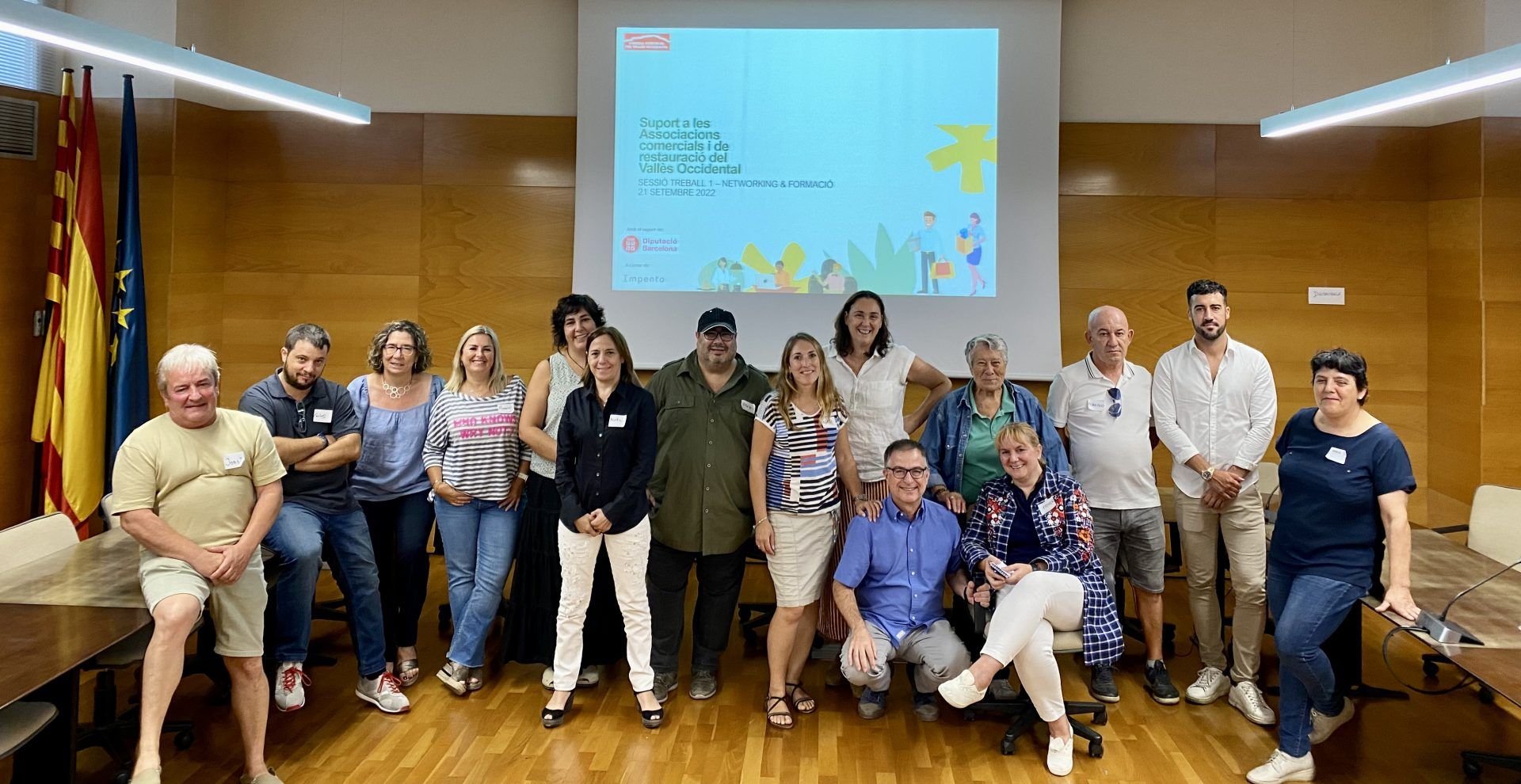 Representants d'associacions comercials del Vallès Occidental. FOTO: Consell Comarcal del Vallès Occidental