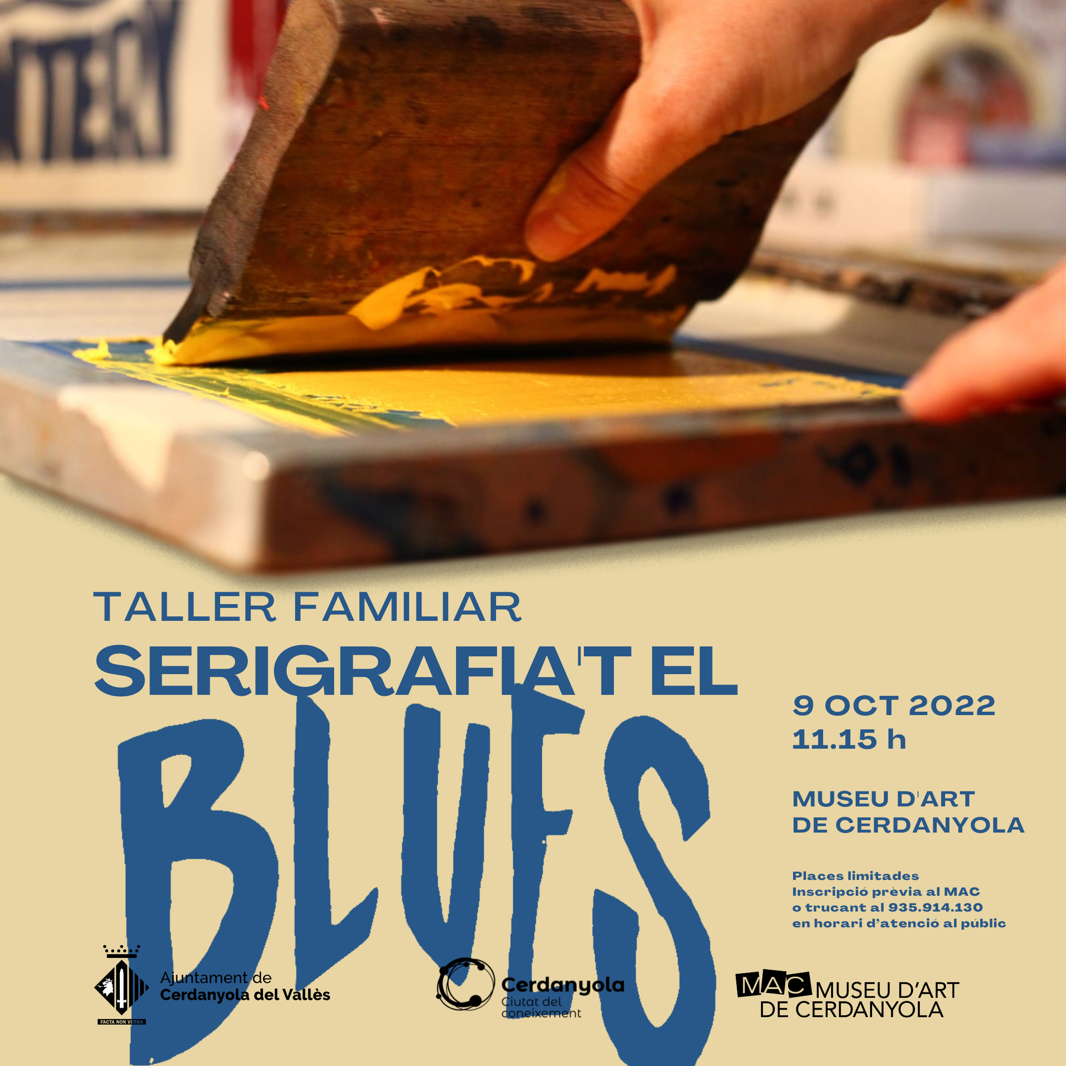 Cartell taller familiar MAC sobre serigrafia Cartell taller familiar MAC sobre serigrafia