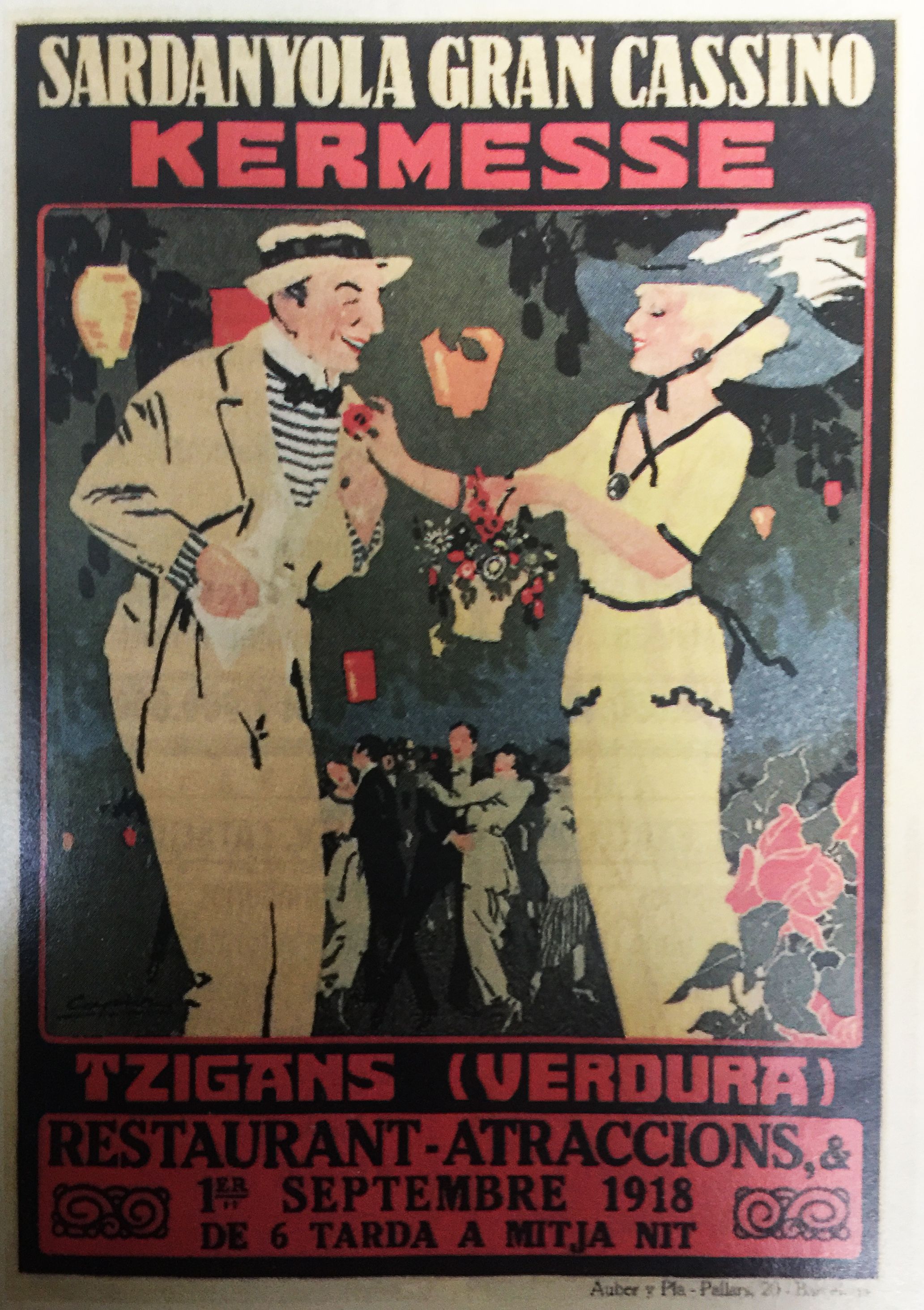 Cartell d'una festa al "Sardanyola, Gran Casino" (1918)