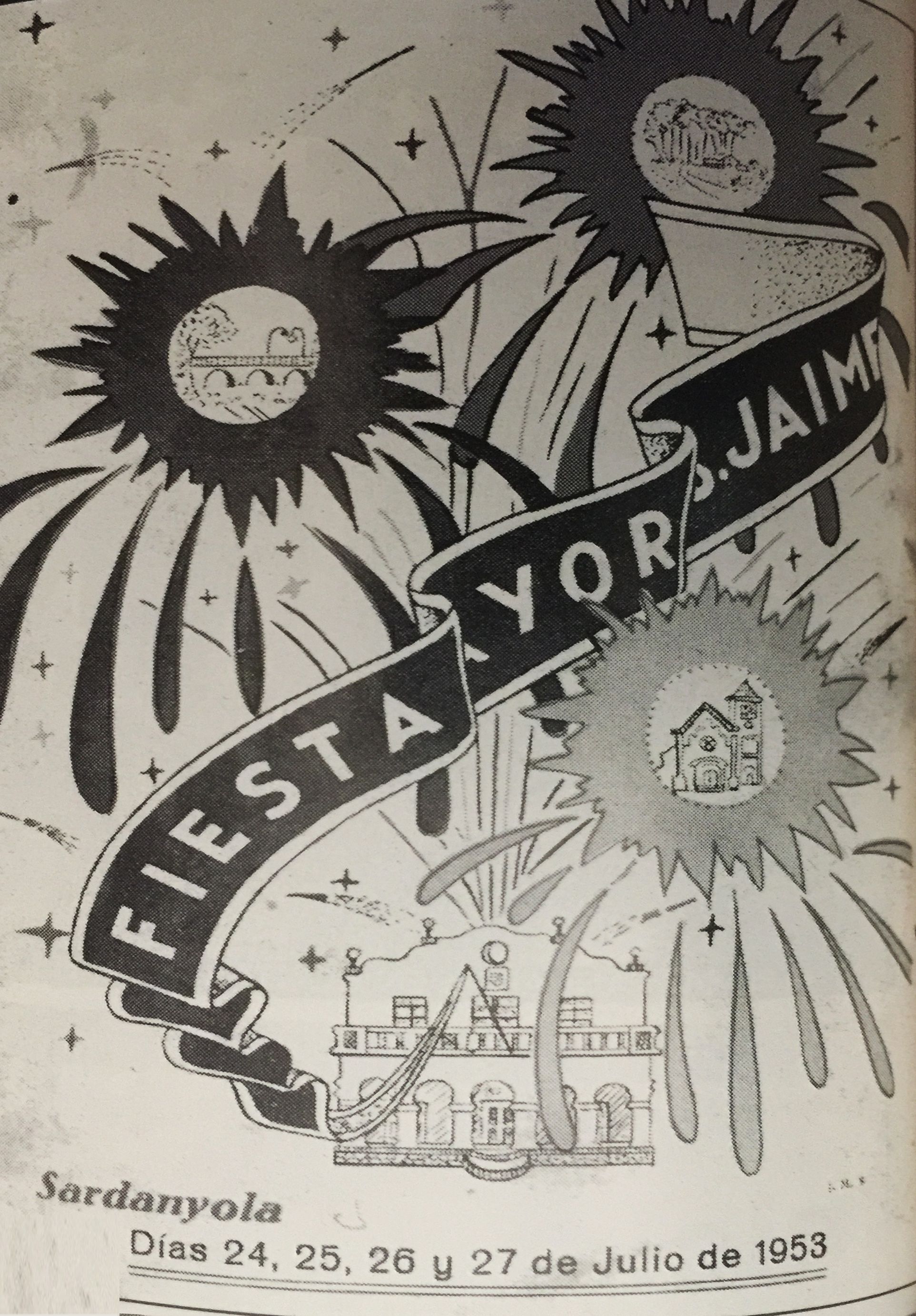 Cartell de la desapareguda Festa Major de Sant Jaume (1953)