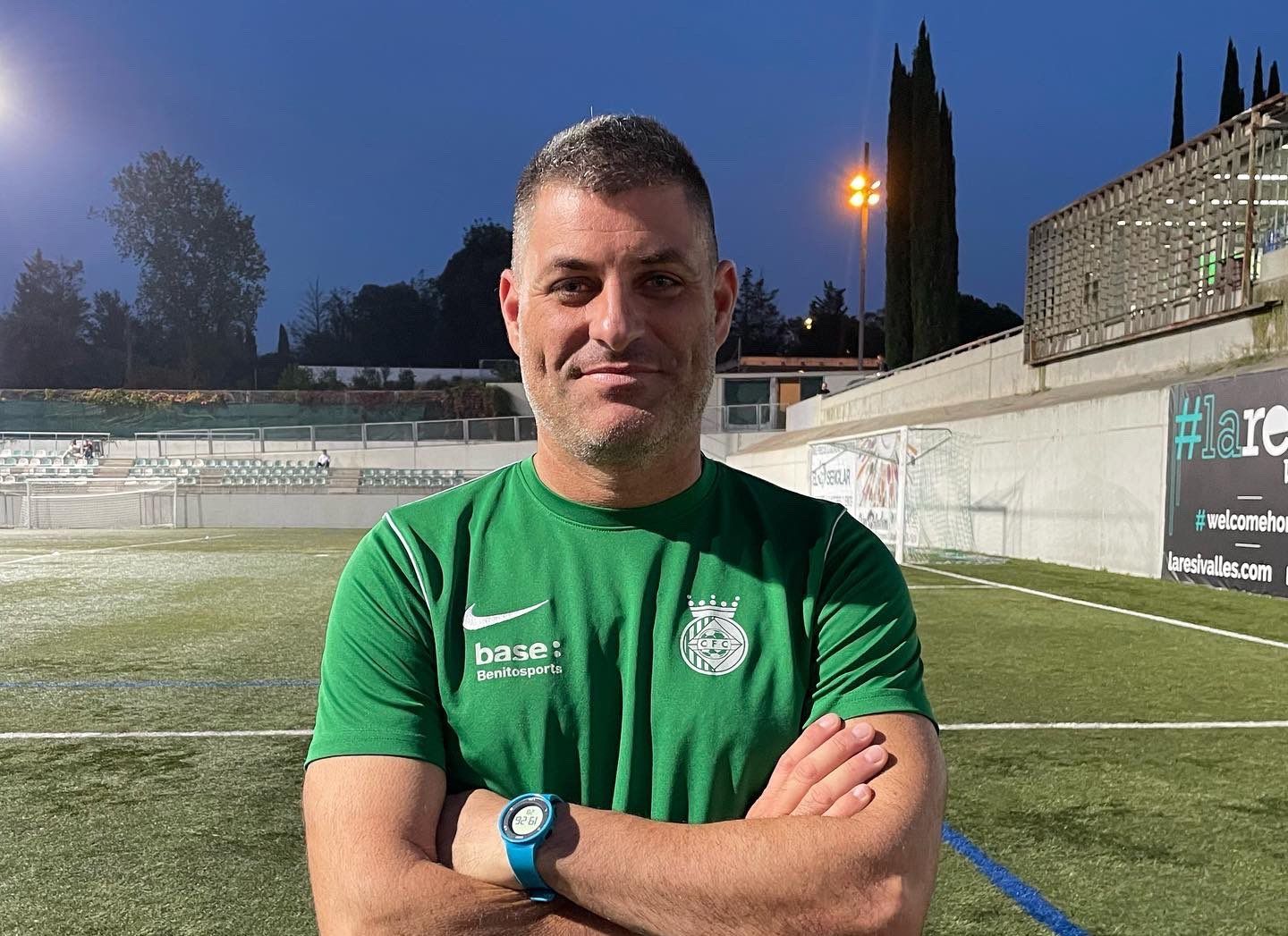 Oliver Ballabriga al Camp Municipal de Fontetes. FOTO: Cerdanyola Futbol Club