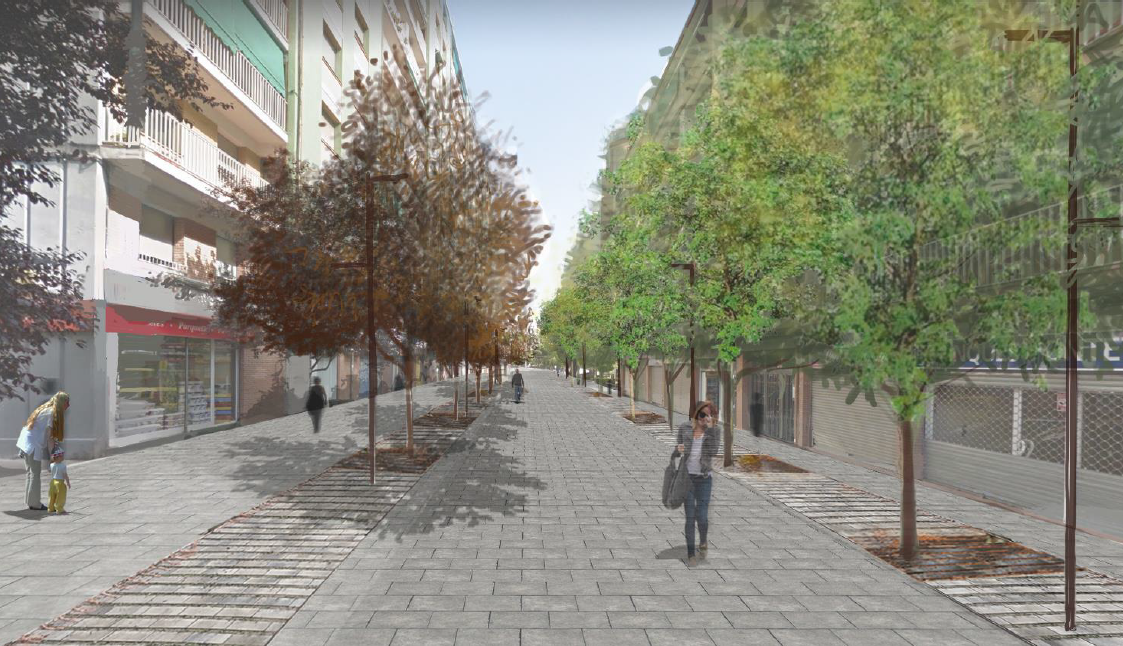 Disseny digital de la reforma a la Ronda del Guinardó. FOTO: Ajuntament de Cerdanyola