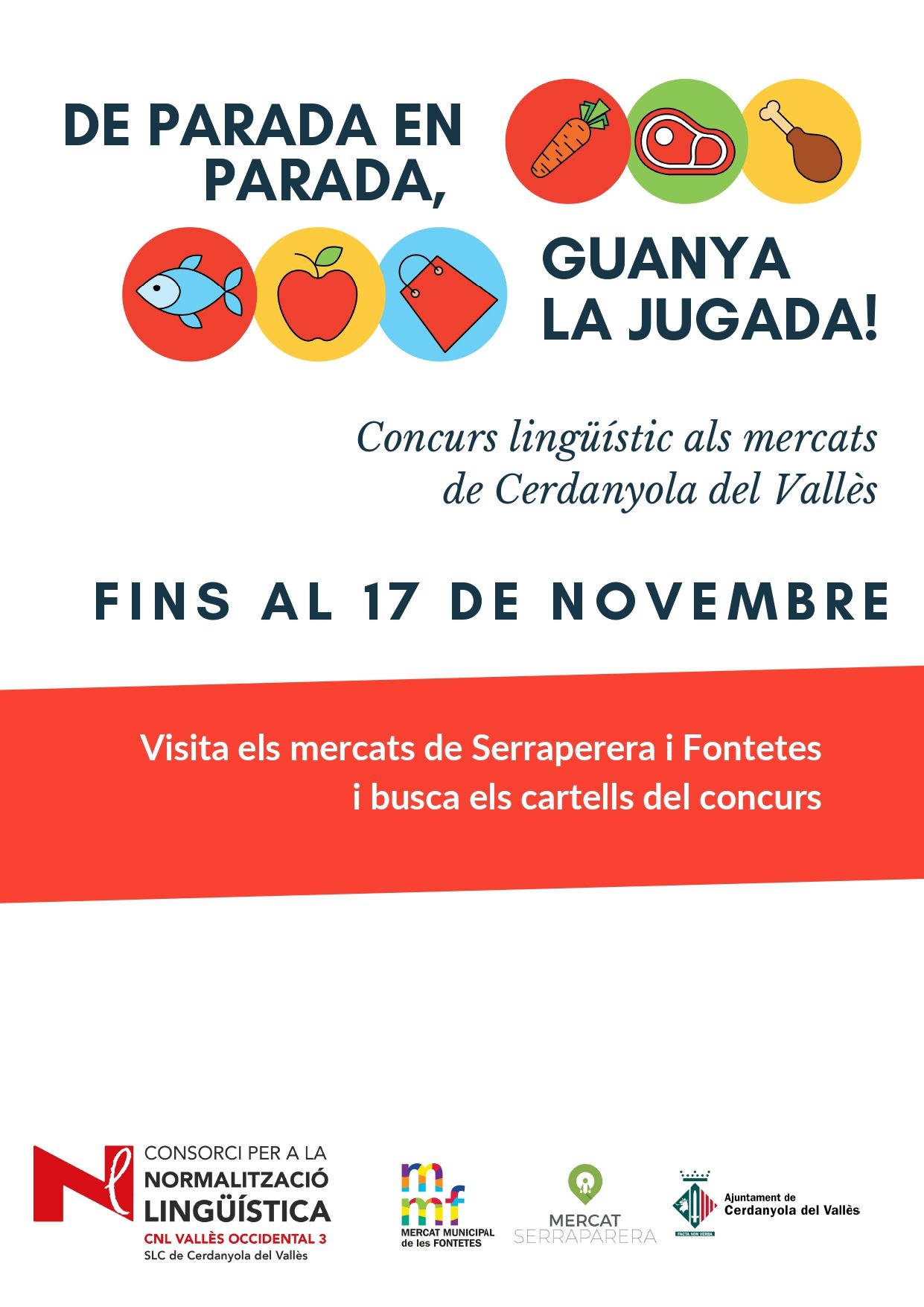 Cartell del concurs De parada en parada, guanya la jugada! Cartell del concurs De parada en parada, guanya la jugada!