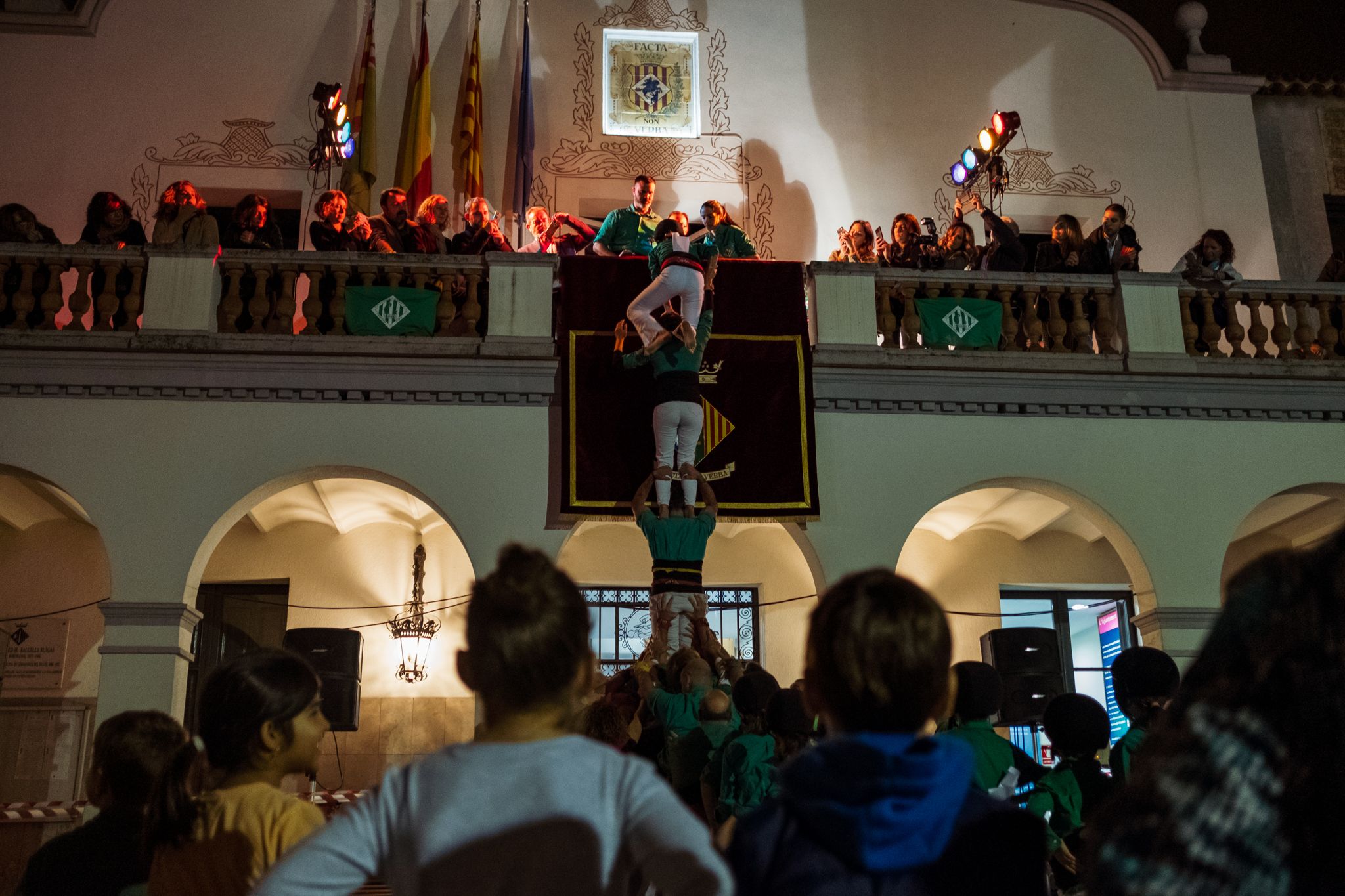 Pregó dels Castellers de Cerdanyola a la Festa Major de Sant Martí. FOTO: Ale Gómez