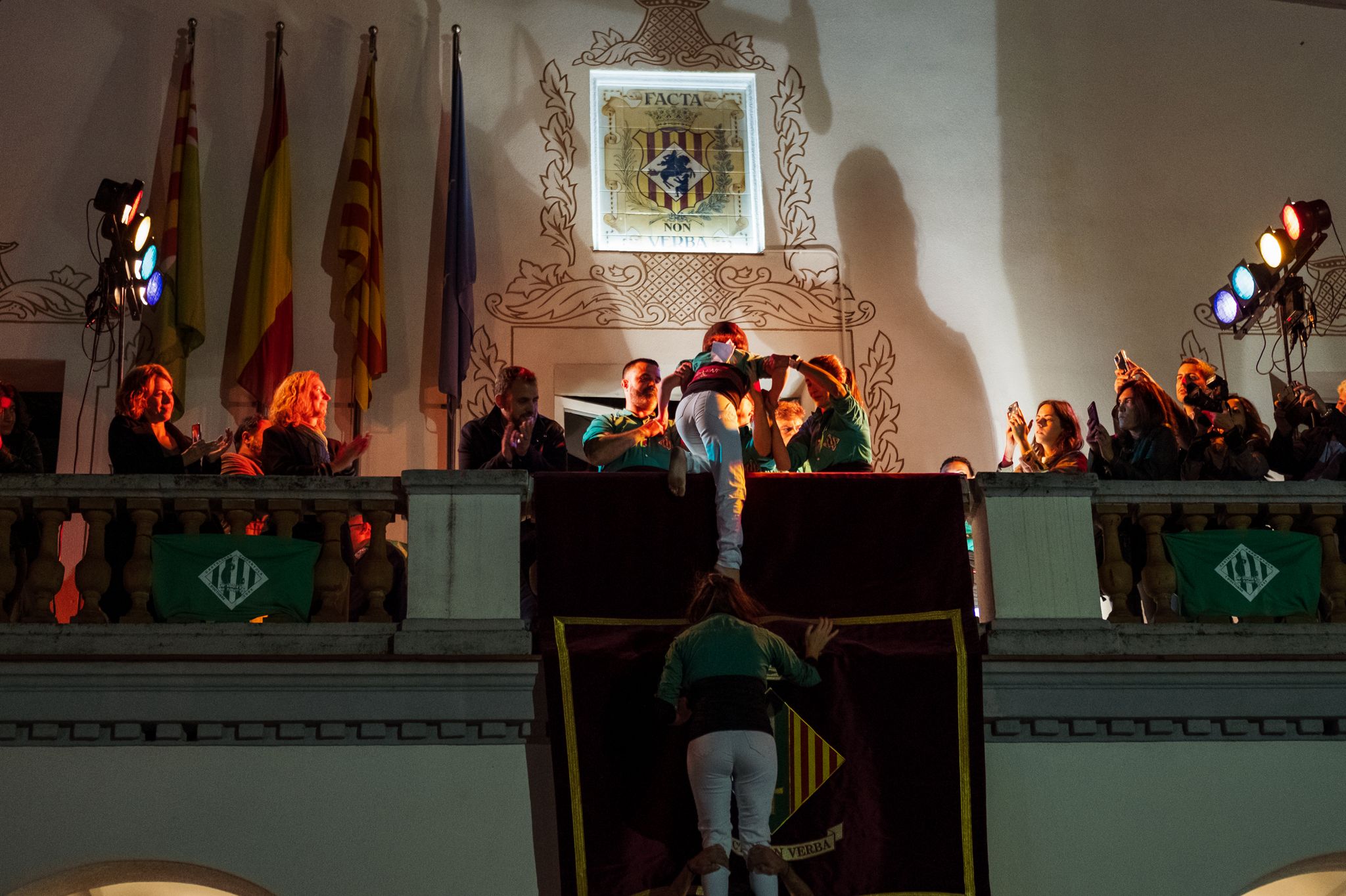 Pregó dels Castellers de Cerdanyola a la Festa Major de Sant Martí. FOTO: Ale Gómez