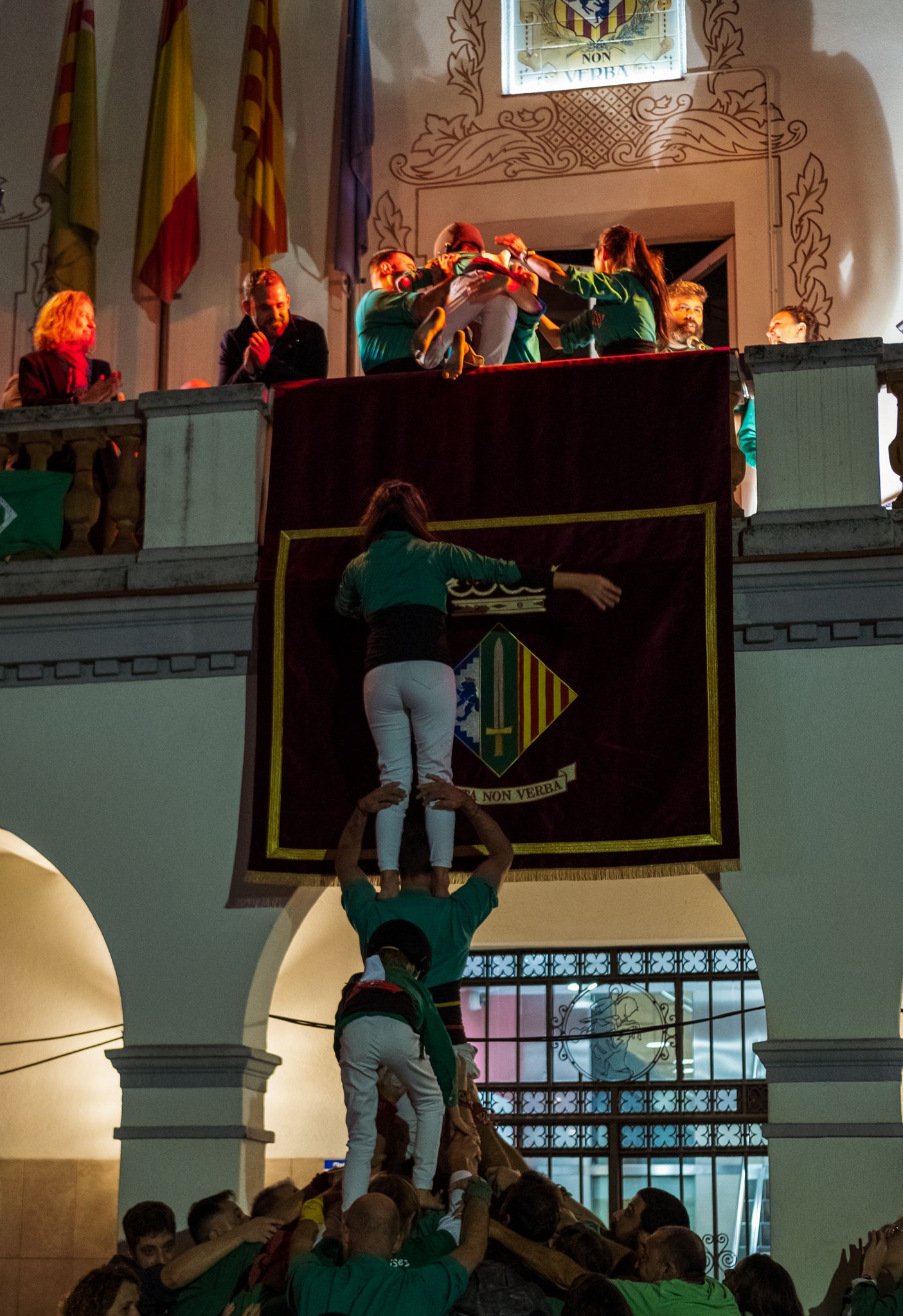 Pregó dels Castellers de Cerdanyola a la Festa Major de Sant Martí. FOTO: Ale Gómez