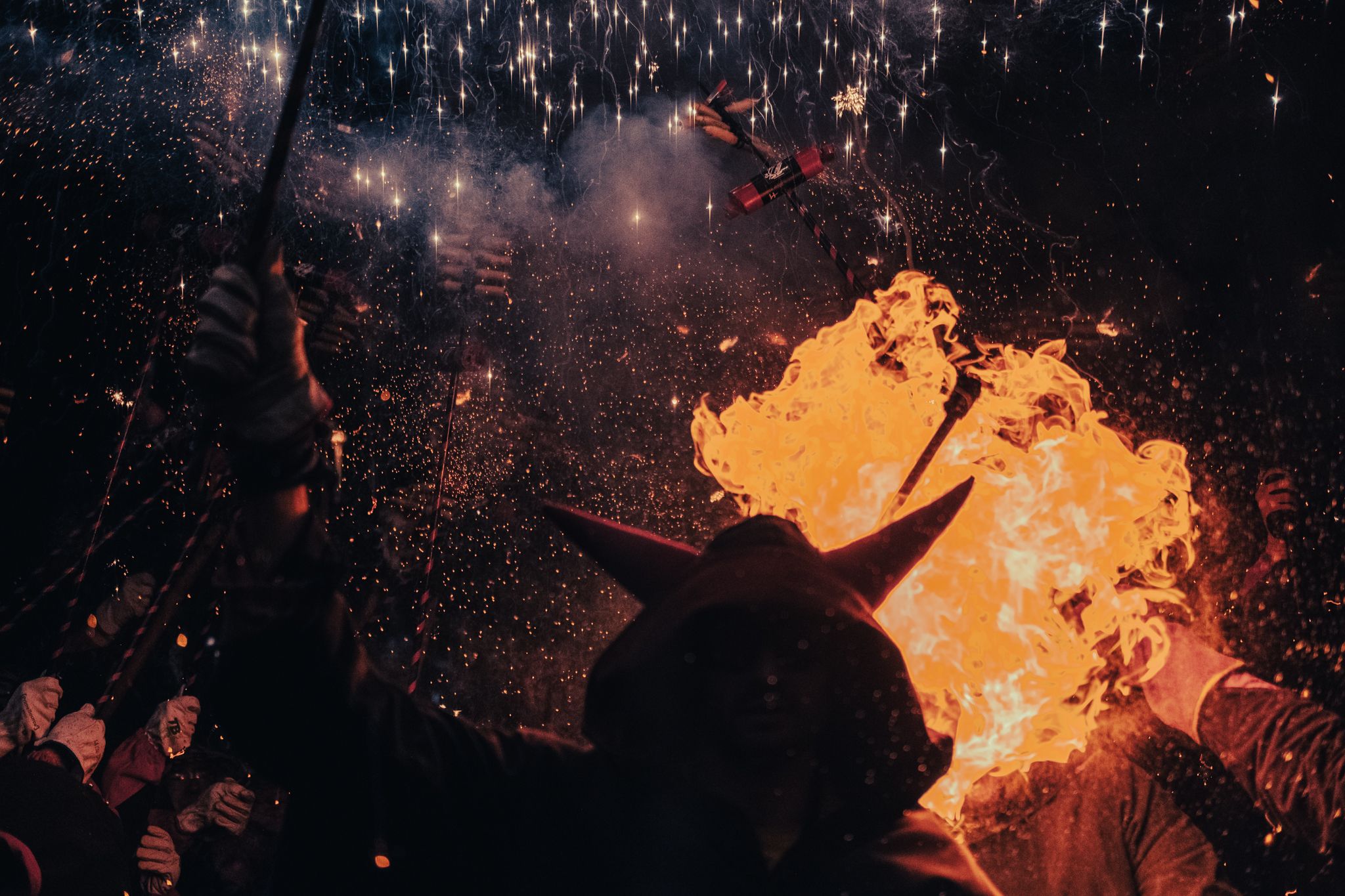 Correfoc dels Diables i Contrapregó Festa Major de Sant Martí 2022. FOTO: Ale Gómez