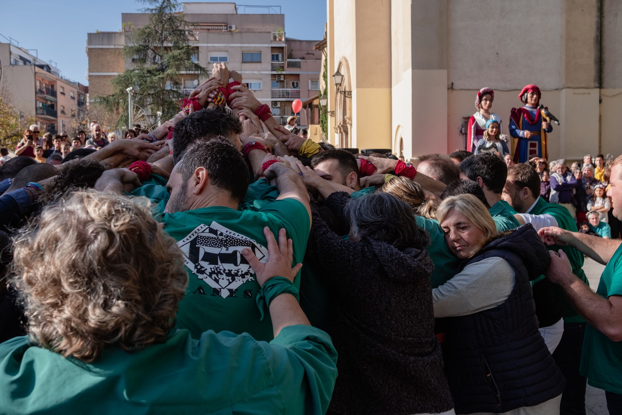 Castellers de Cerdanyola a la matinal de cultura de Sant Martí 2022. FOTO: Ale Gómez