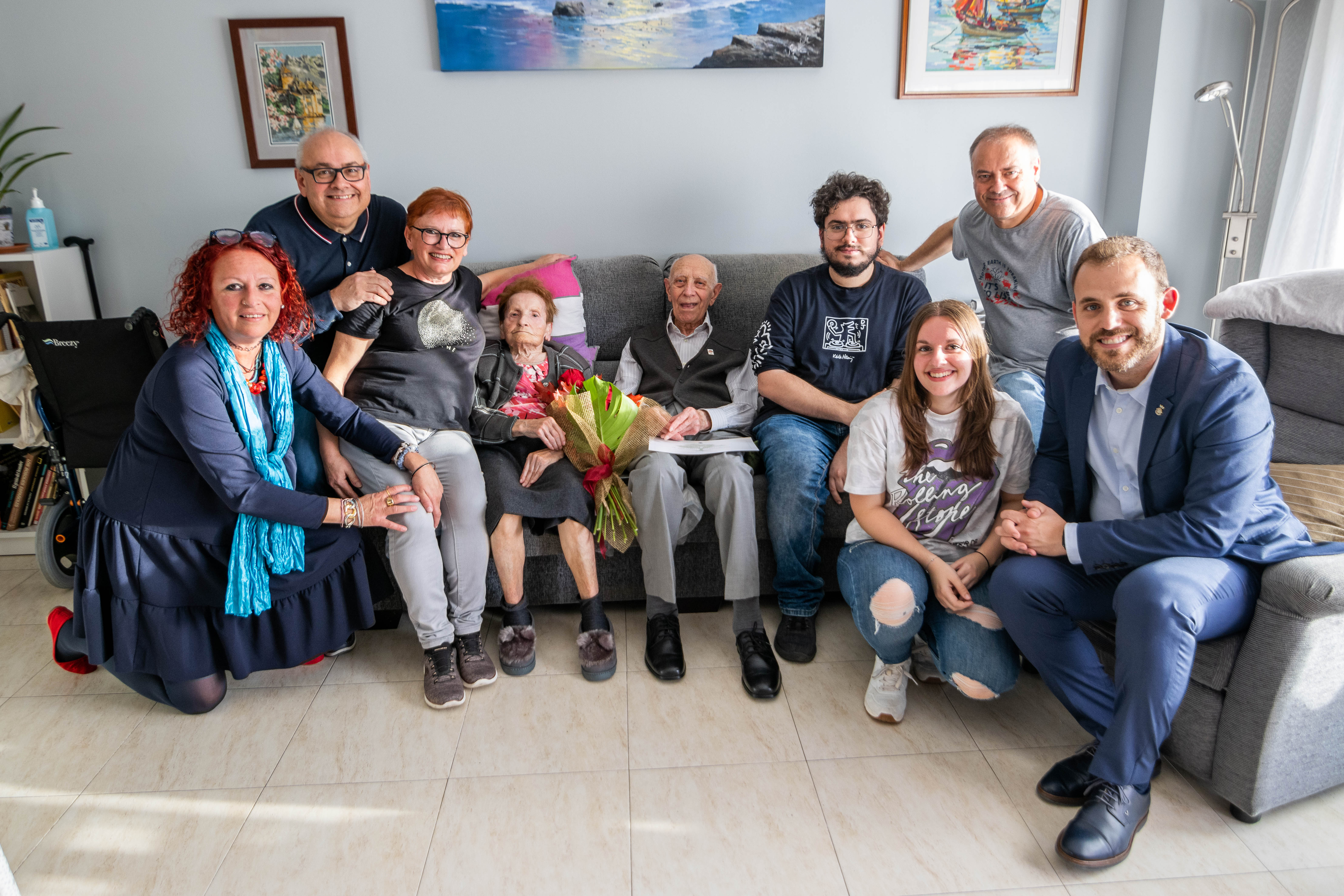 Homenatge a José Andrés Izquierdo, cerdanyolenc centenari. FOTO: Ajuntament de Cerdanyola