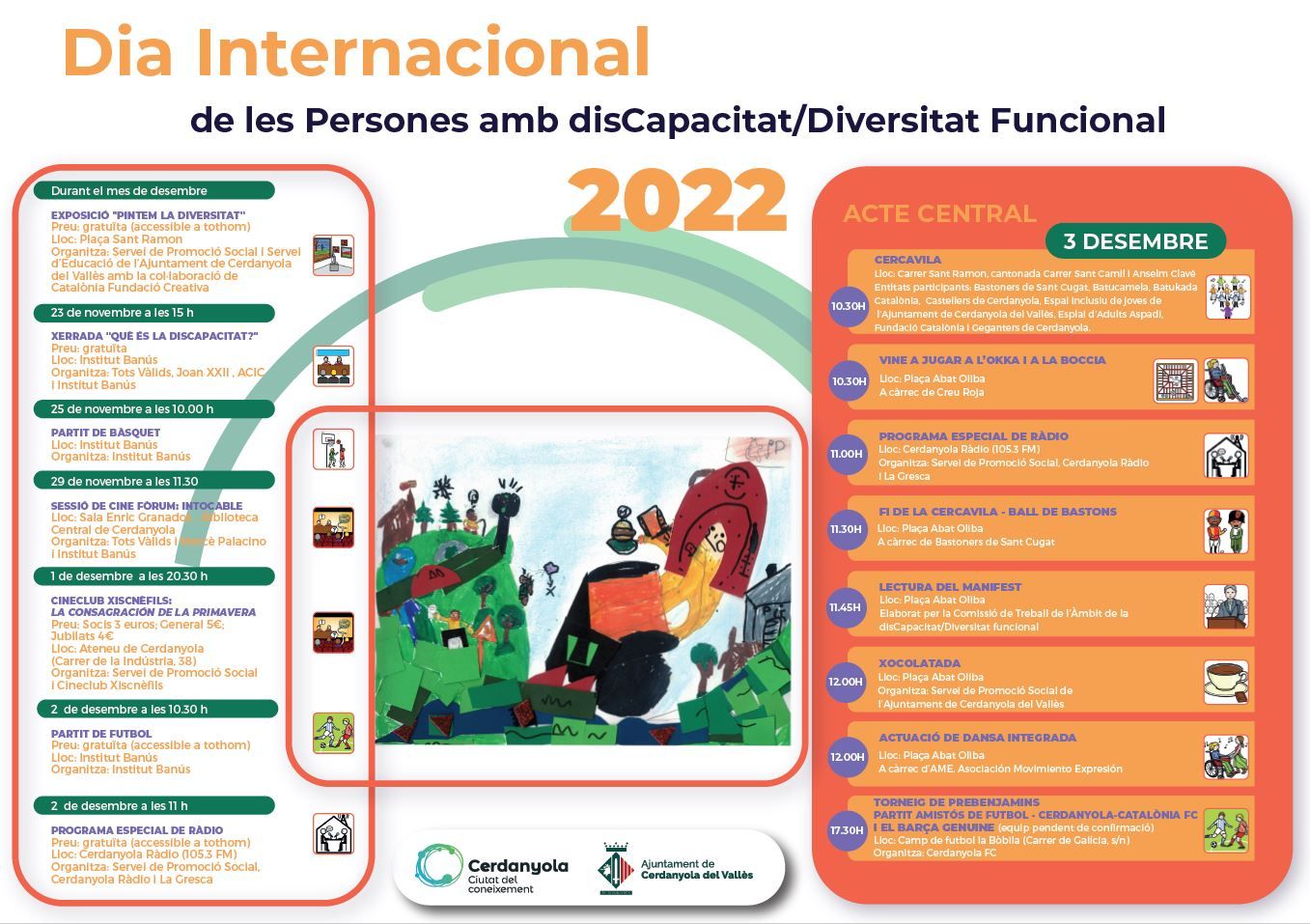 Programa Dia Internacional de les Persones amb disCapacitat Diversitat Fundional.