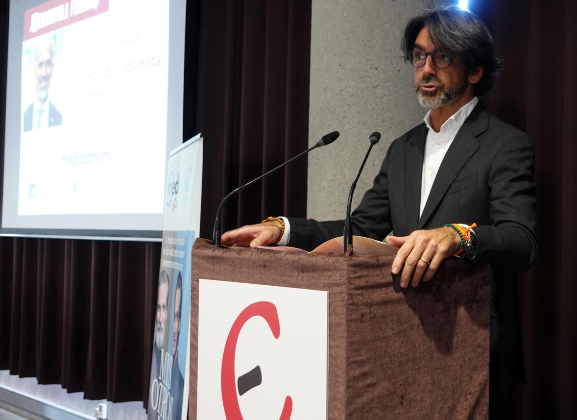 Jaume maranges, president de Cerdanyola Empresarial durant el Cerdanyola Fòrum. FOTO: Cedida Jaume maranges, president de Cerdanyola Empresarial durant el Cerdanyola Fòrum. FOTO: Cedida