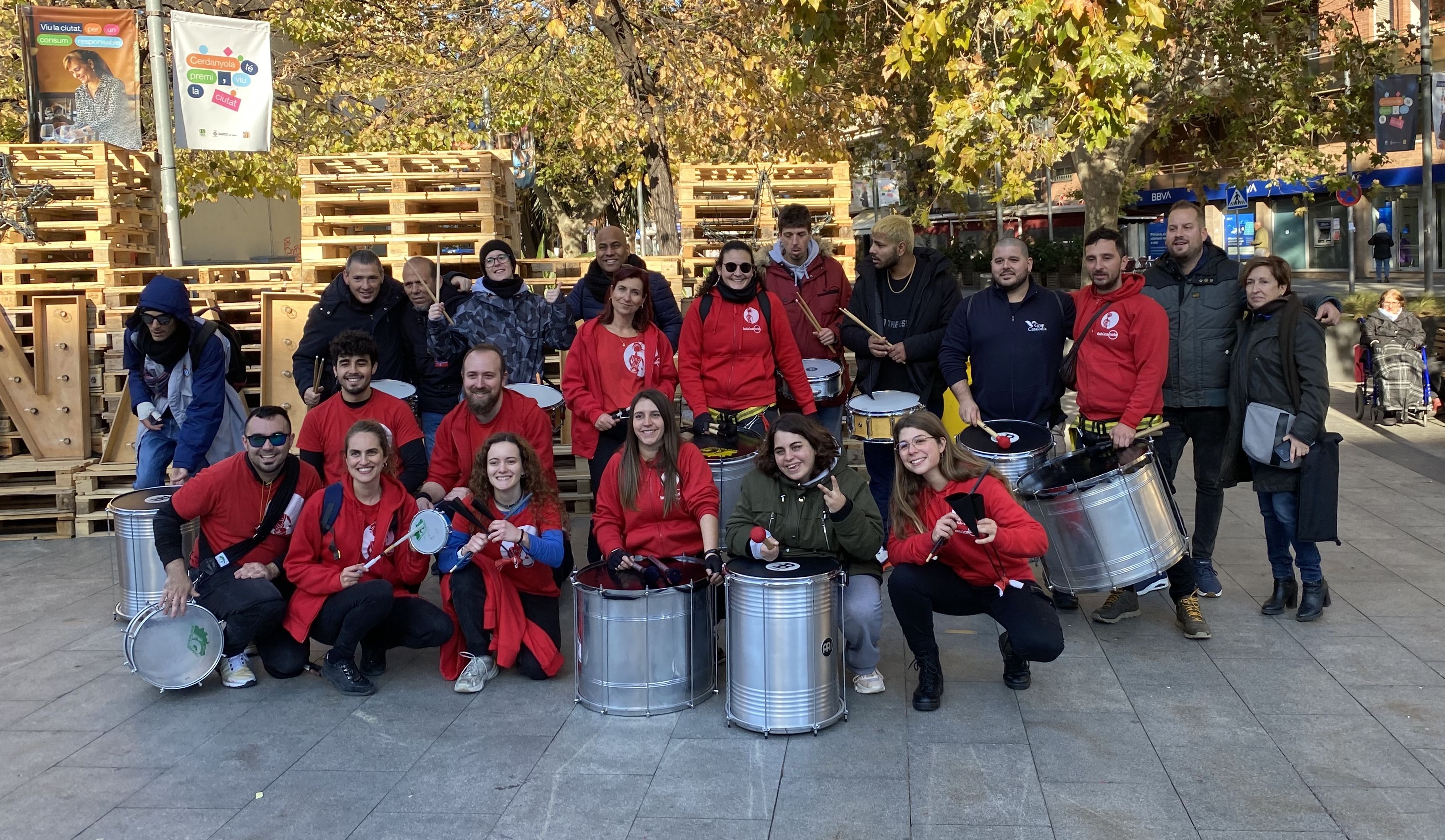 Músics de Batúcamela i de la Batukada Catalònia. FOTO: Mónica GM