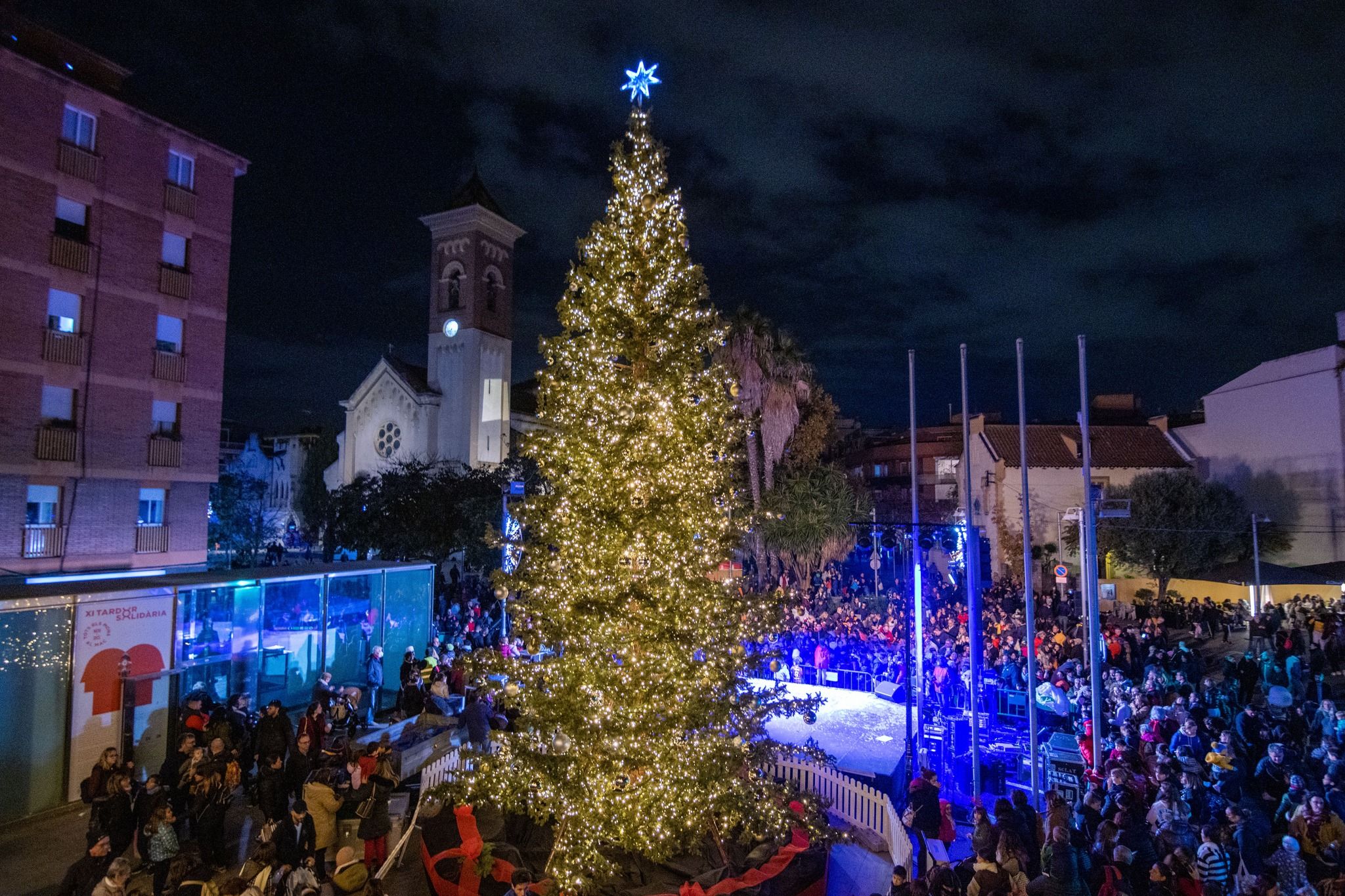 Encesa dels llums de Nadal a Cerdanyola. FOTO: Núria Puentes 