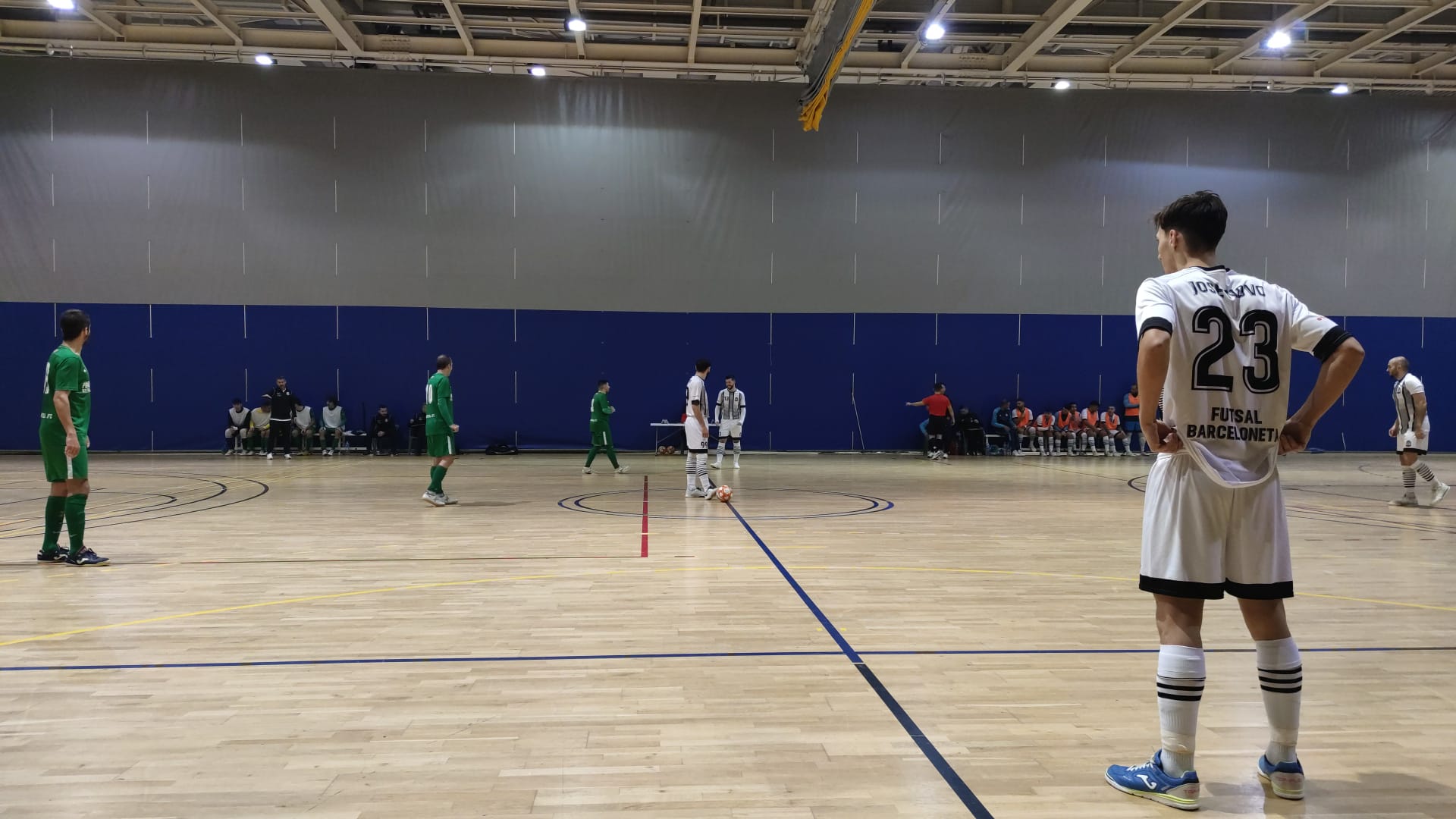 Partit a Guiera entre el Cerdanyola Futbol Club i Barceloneta Futsal. FOTO: Héctor Castillo