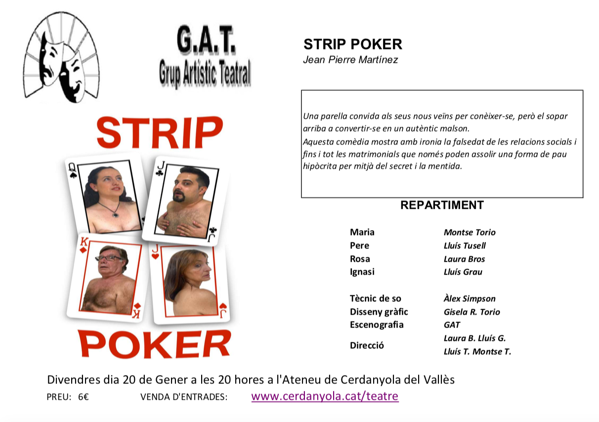Cartell de l'obra Strip Poker del GAT