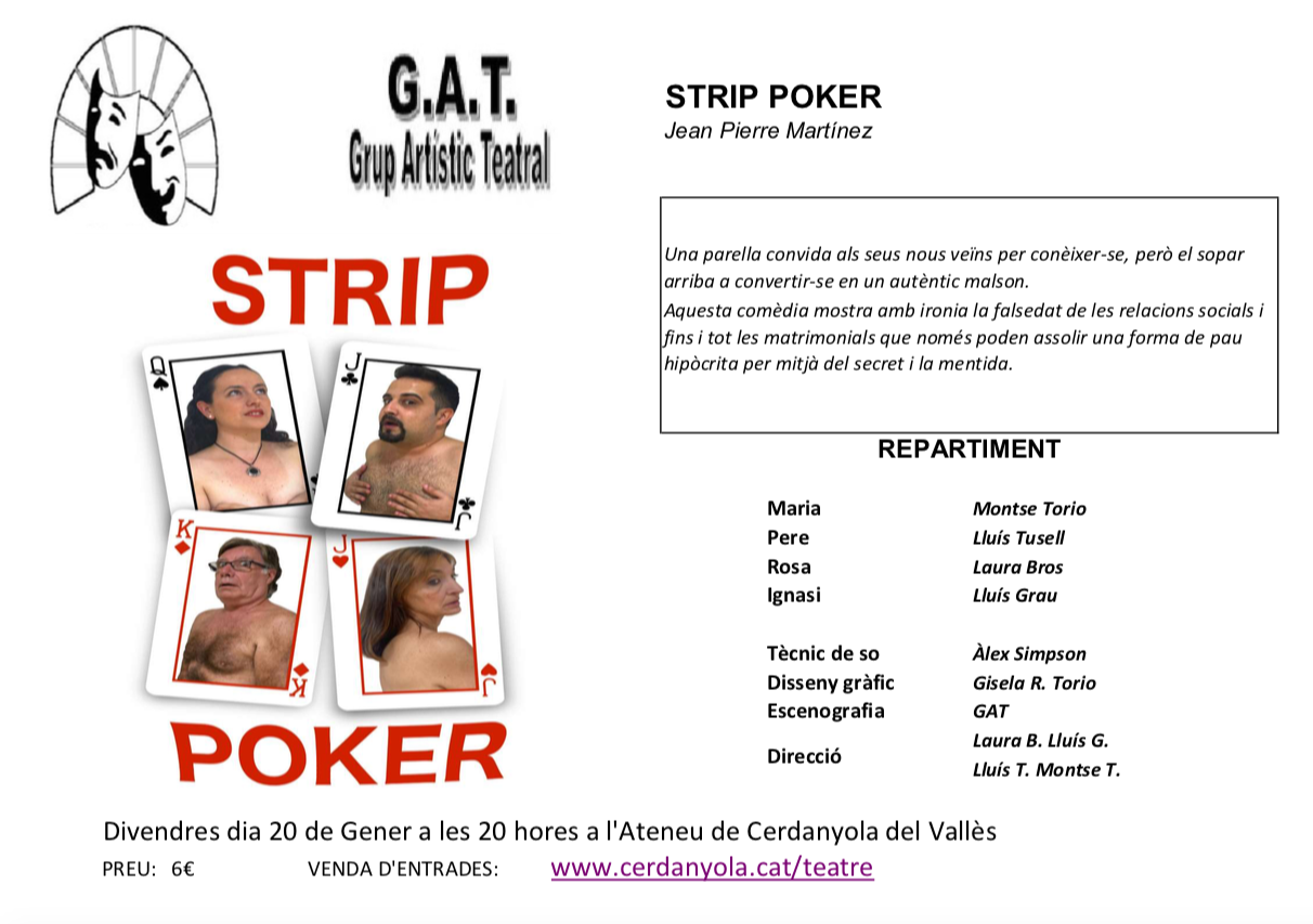 Cartell de l'obra Strip Poker del GAT Cartell de l'obra Strip Poker del GAT