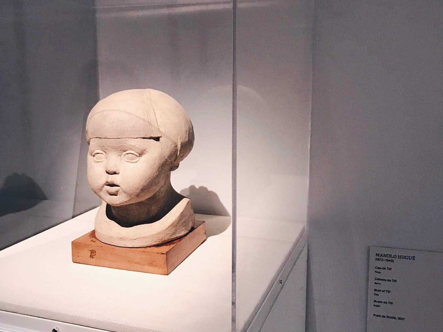 L'obra 'Cap de Tití' de Manolo Hugué al Museu Picasso. FOTO: Cedida