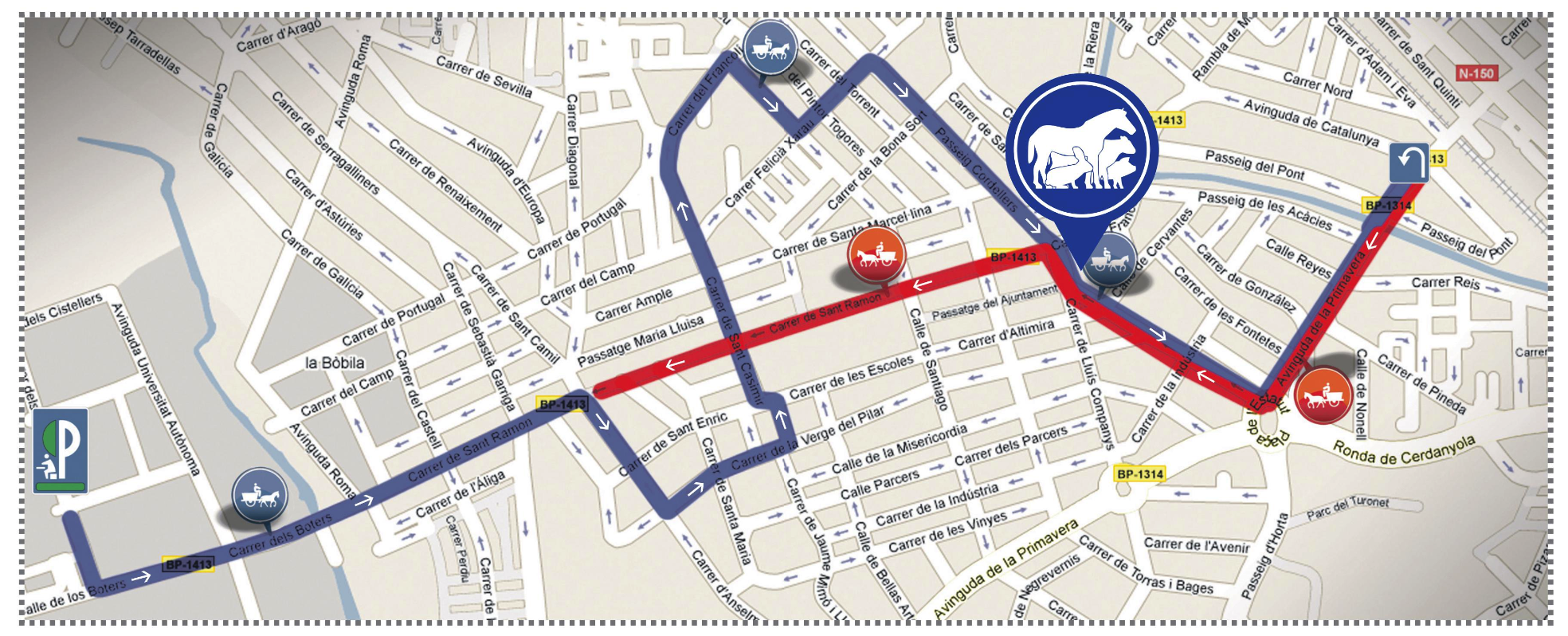 Mapa de la passada dels Tres Tombs d'aquest 2023. 