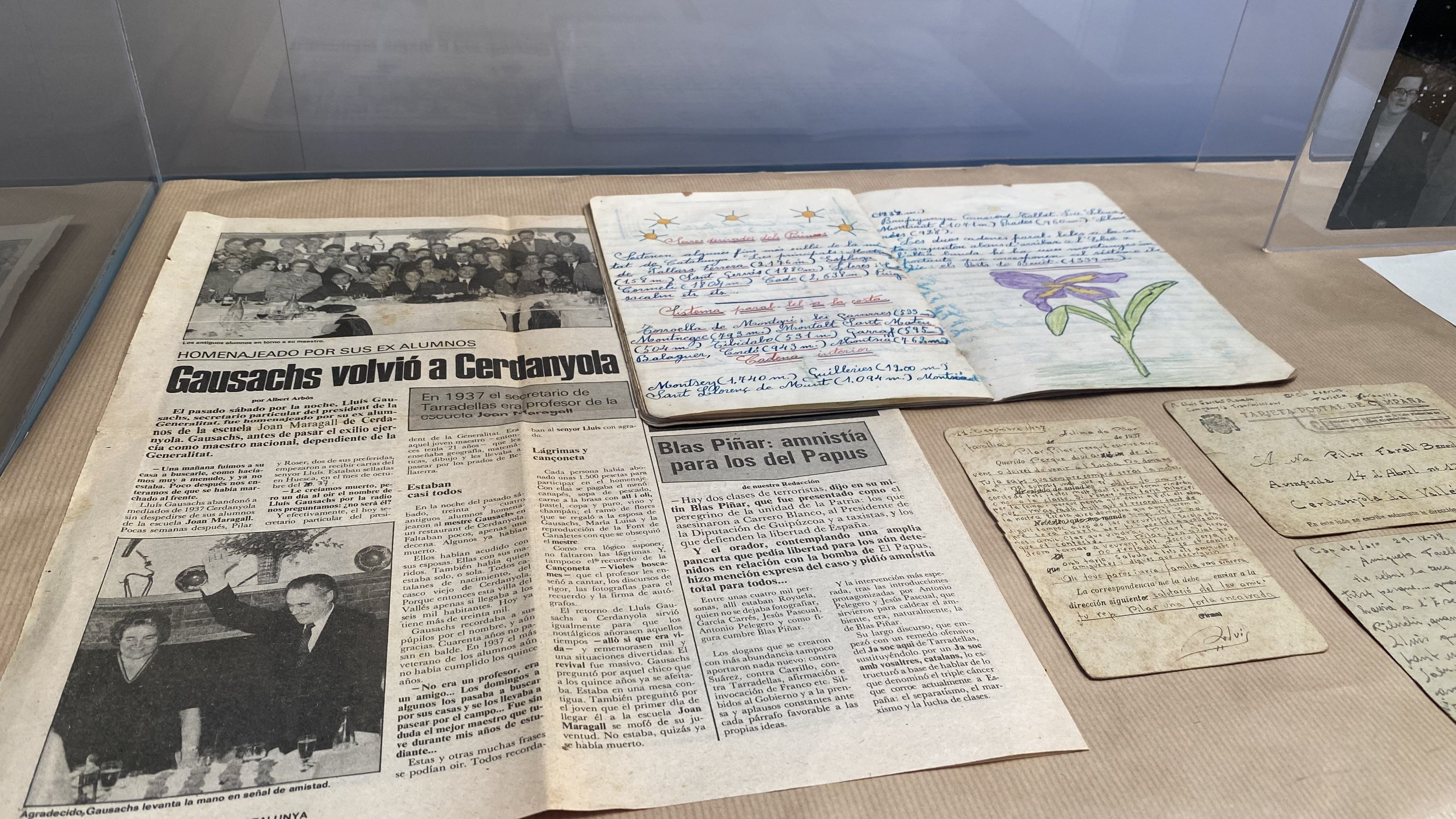 Material de l'exposició sobre Lluís Guasachs. FOTO: Mónica GM Material de l'exposició sobre Lluís Guasachs. FOTO: Mónica GM