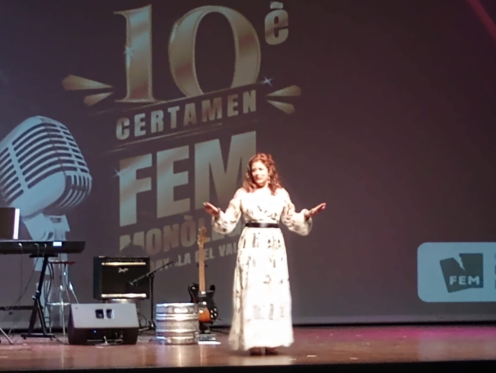Maite Fortuna en la 10a edició del FEM monòlegs. Foto: Enric GT