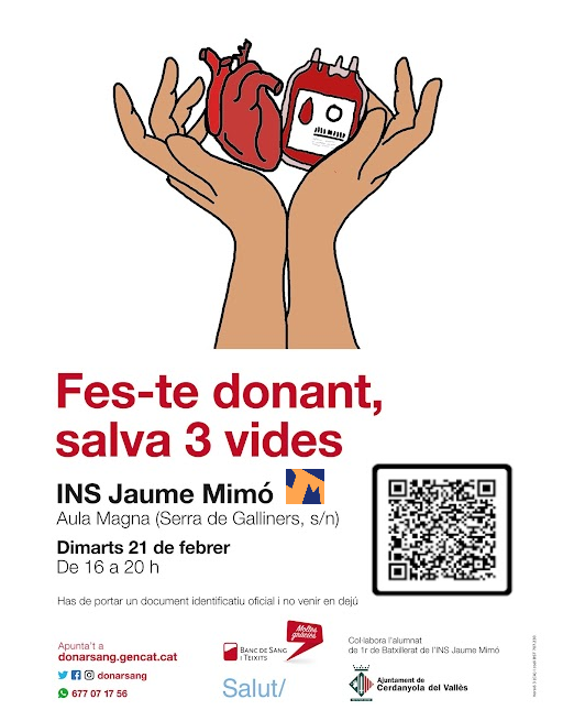 cartell de la jornada de donació de sang