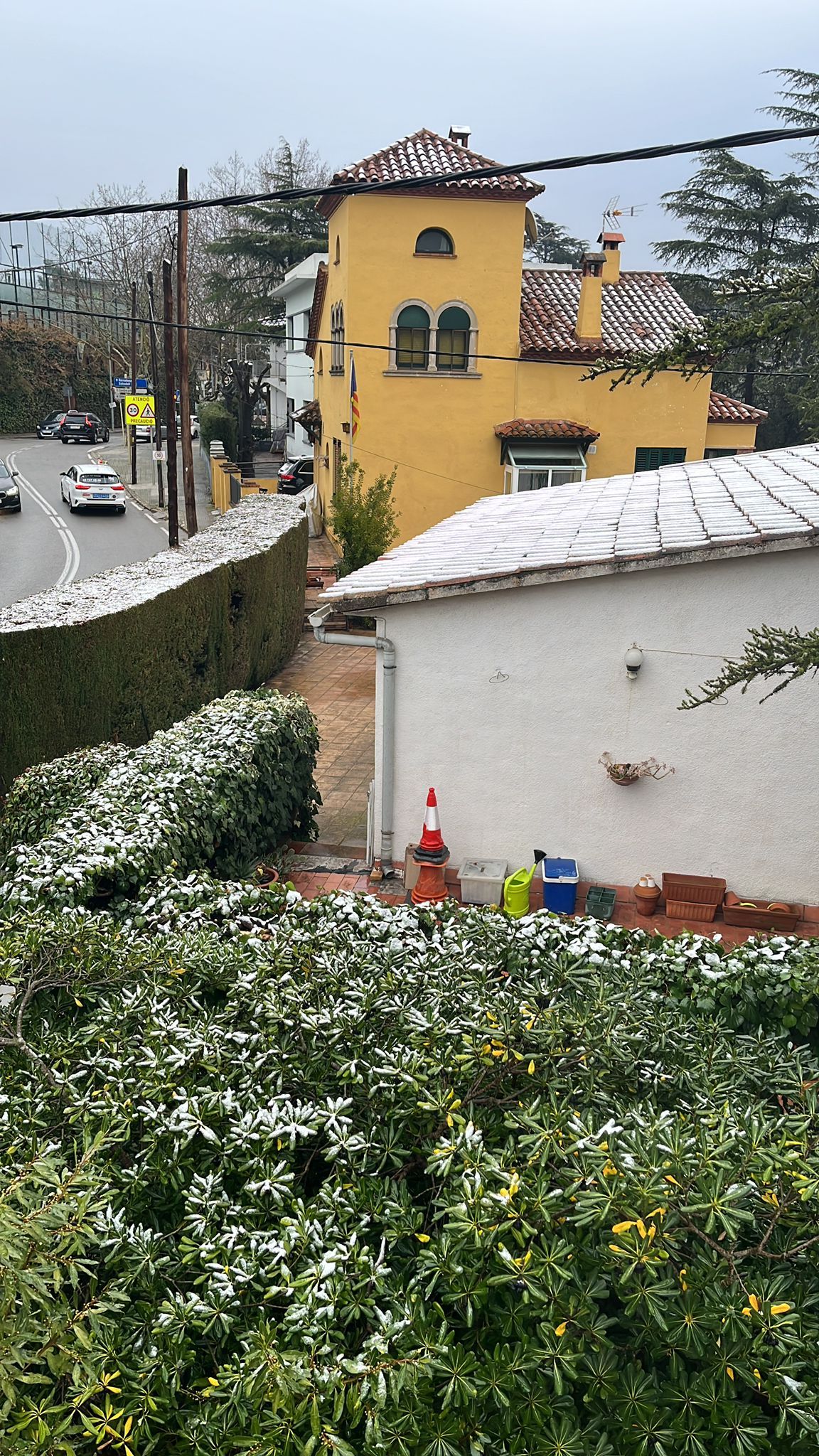 Neu a Bellaterra aquest dilluns 27 de febrer. FOTO: Pol Frederic