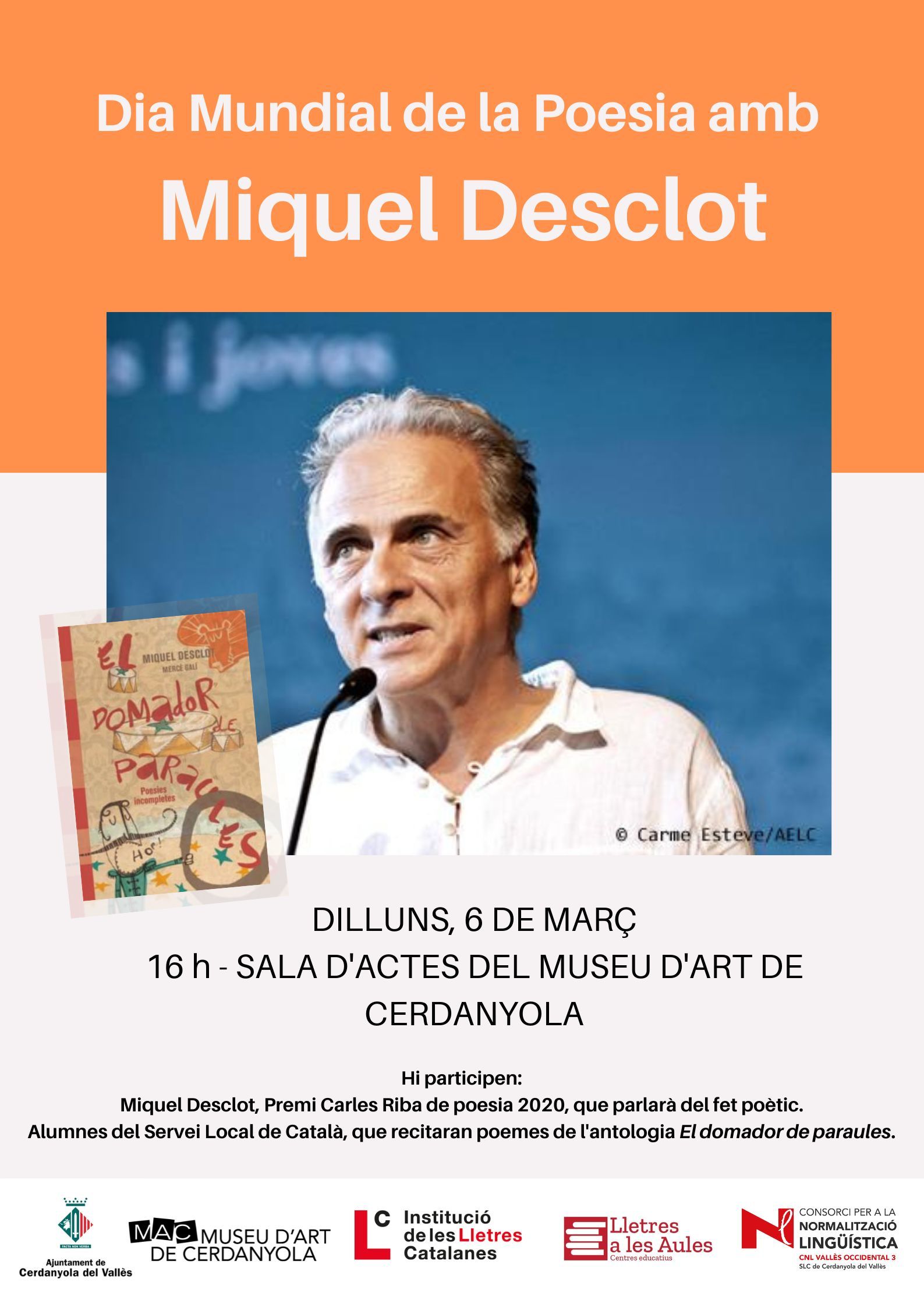 El poeta Miquel Desclot visita Cerdanyola. 