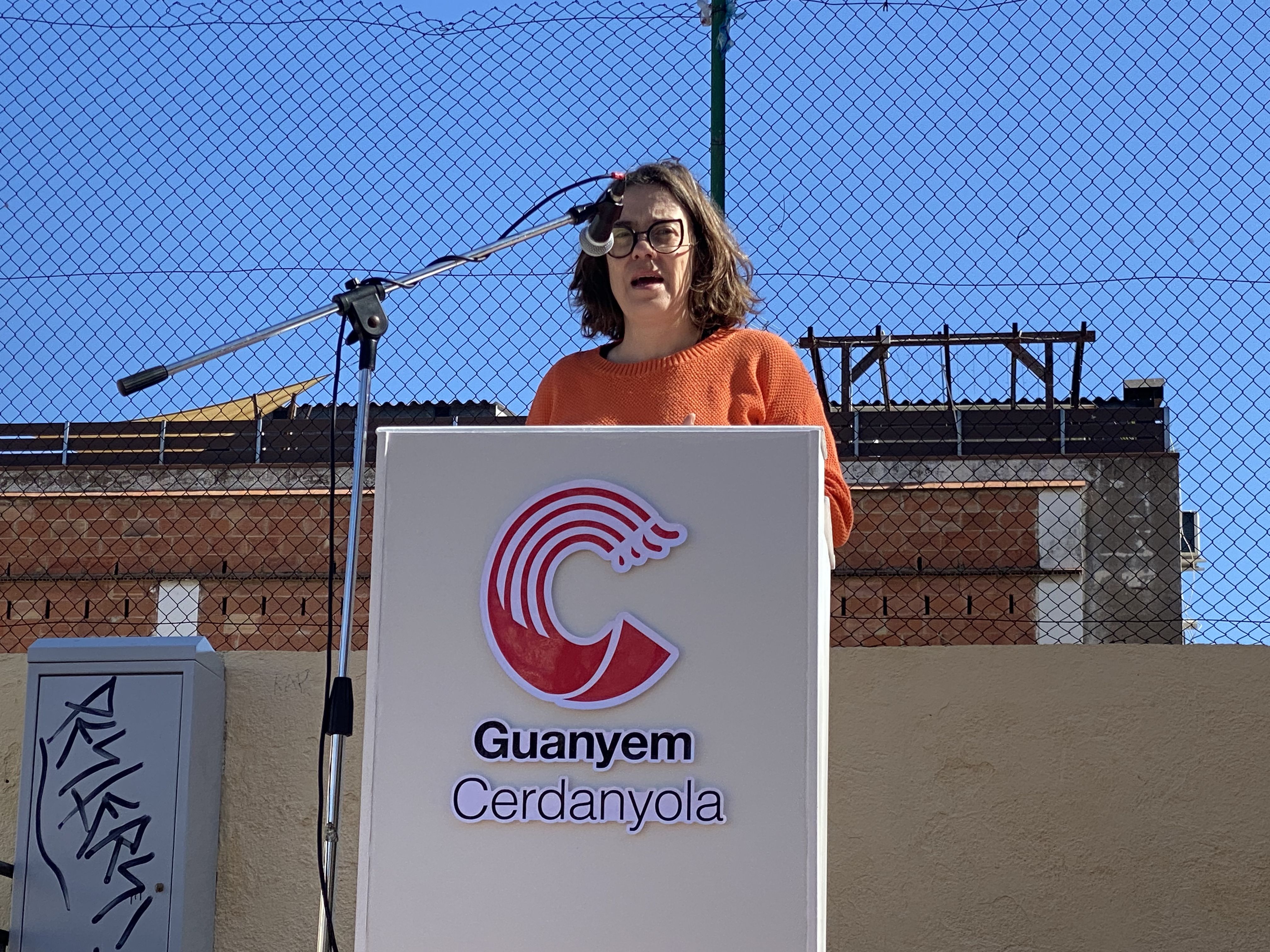 Eulàlia Reguant a l'acte de Guanyem Cerdanyola. FOTO: Mónica GM