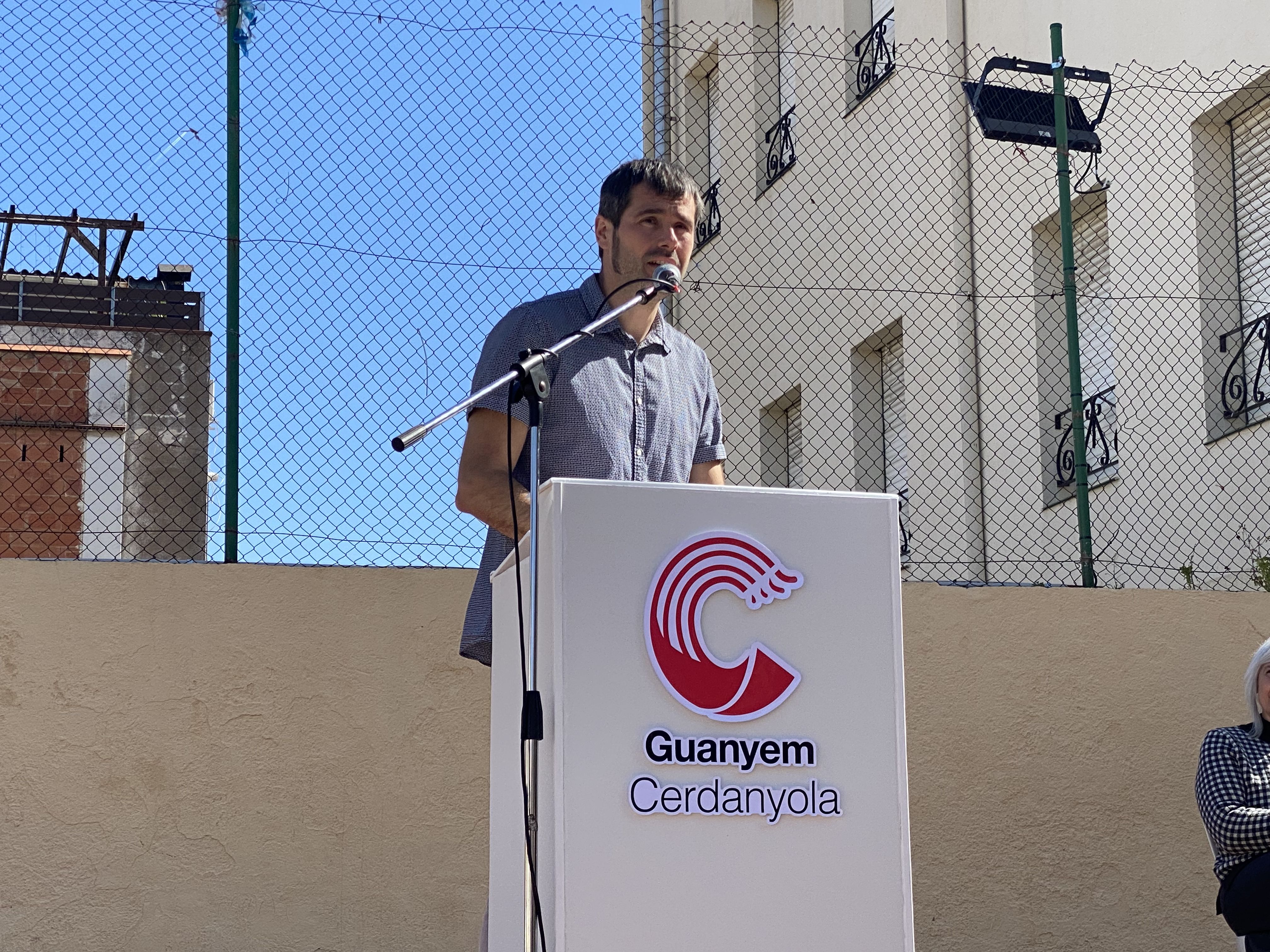 Carles Escolà, alcalde entre 2015 i 2019, a l'acte de Guanyem Cerdanyola. FOTO: Mónica GM