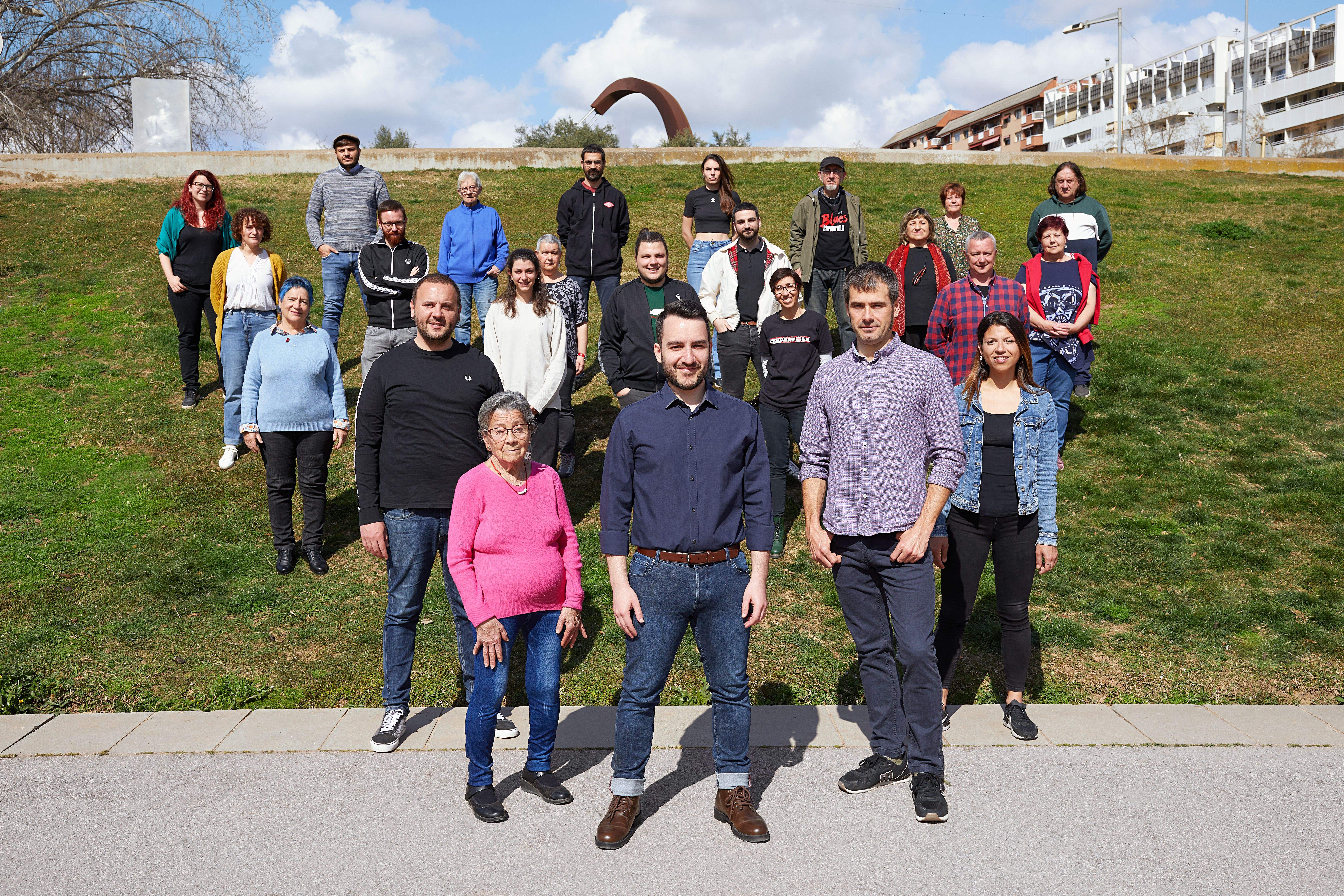 Alguns dels candidats de la llista de Guanyem Cerdanyola. FOTO: Elisabet Encina