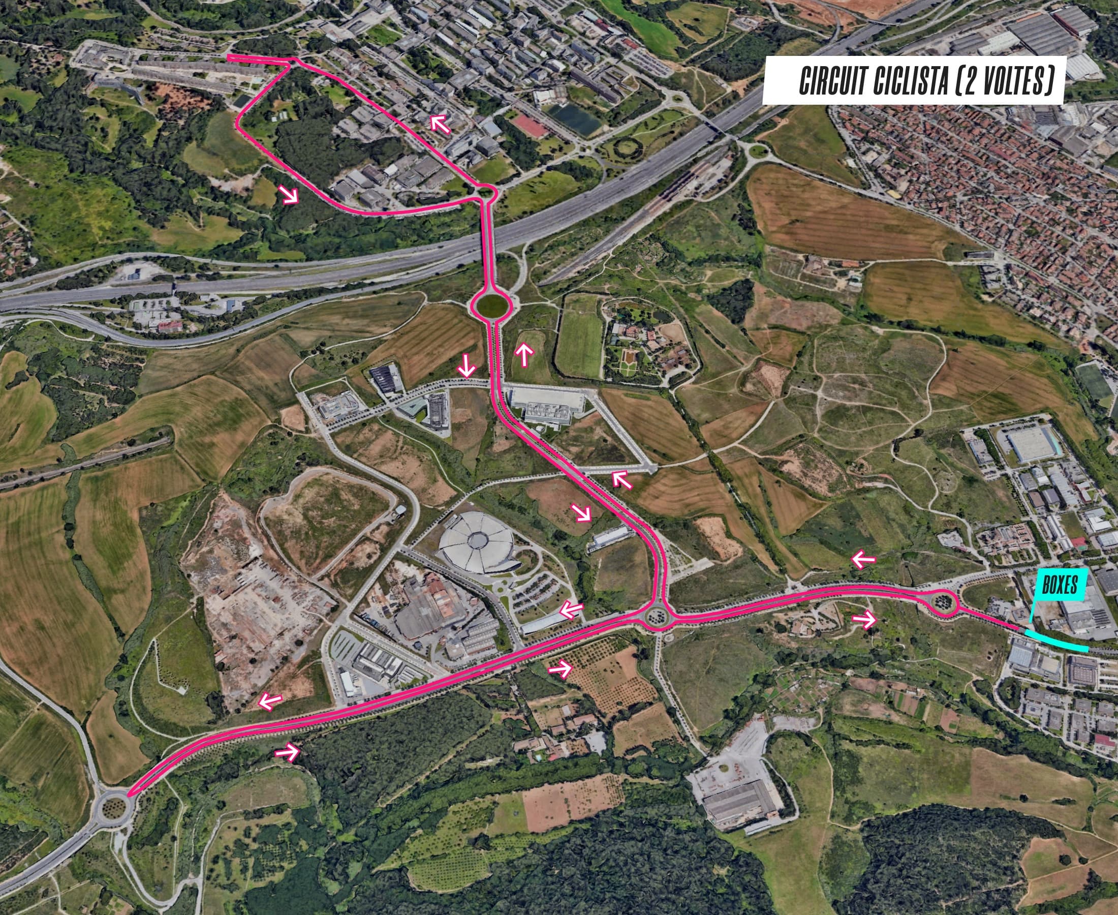 Mapa del recorregut en bicicleta del Campionbat de Catalunya i de la prova Open. Mapa del recorregut en bicicleta del Campionbat de Catalunya i de la prova Open.