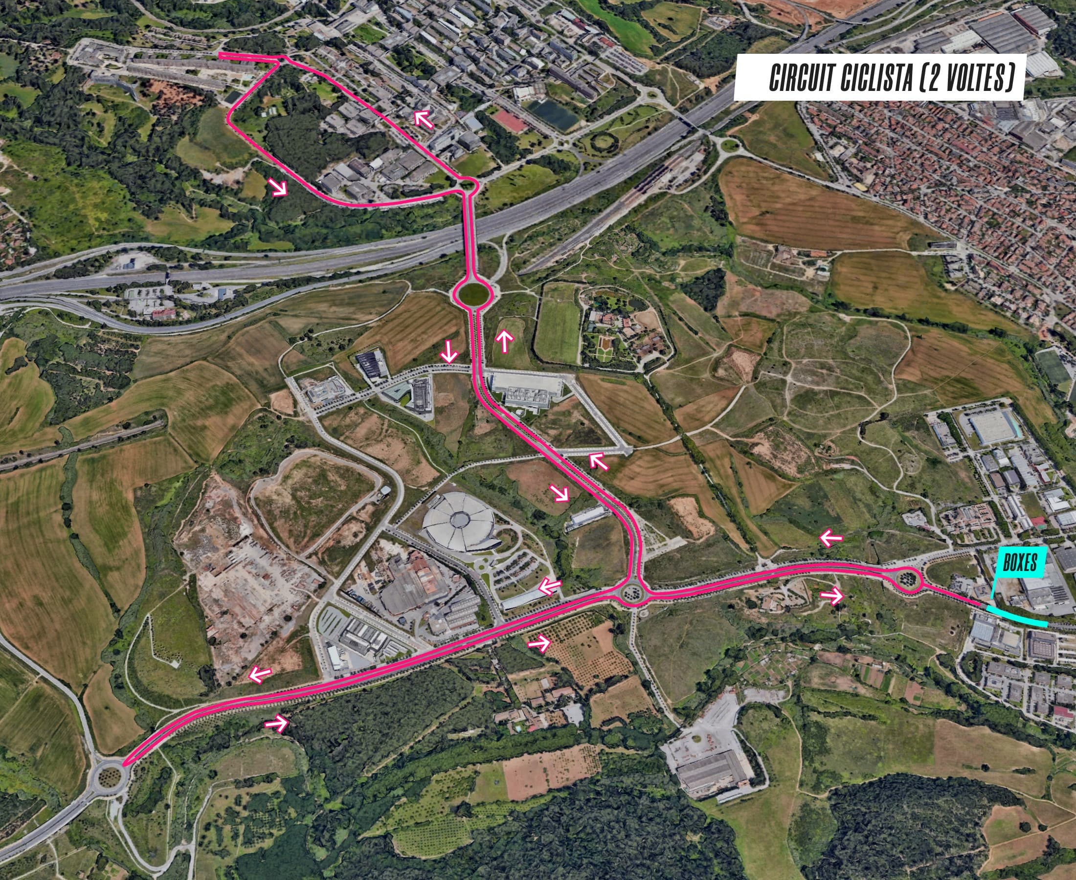 Mapa del recorregut en bicicleta del Campionbat de Catalunya i de la prova Open.