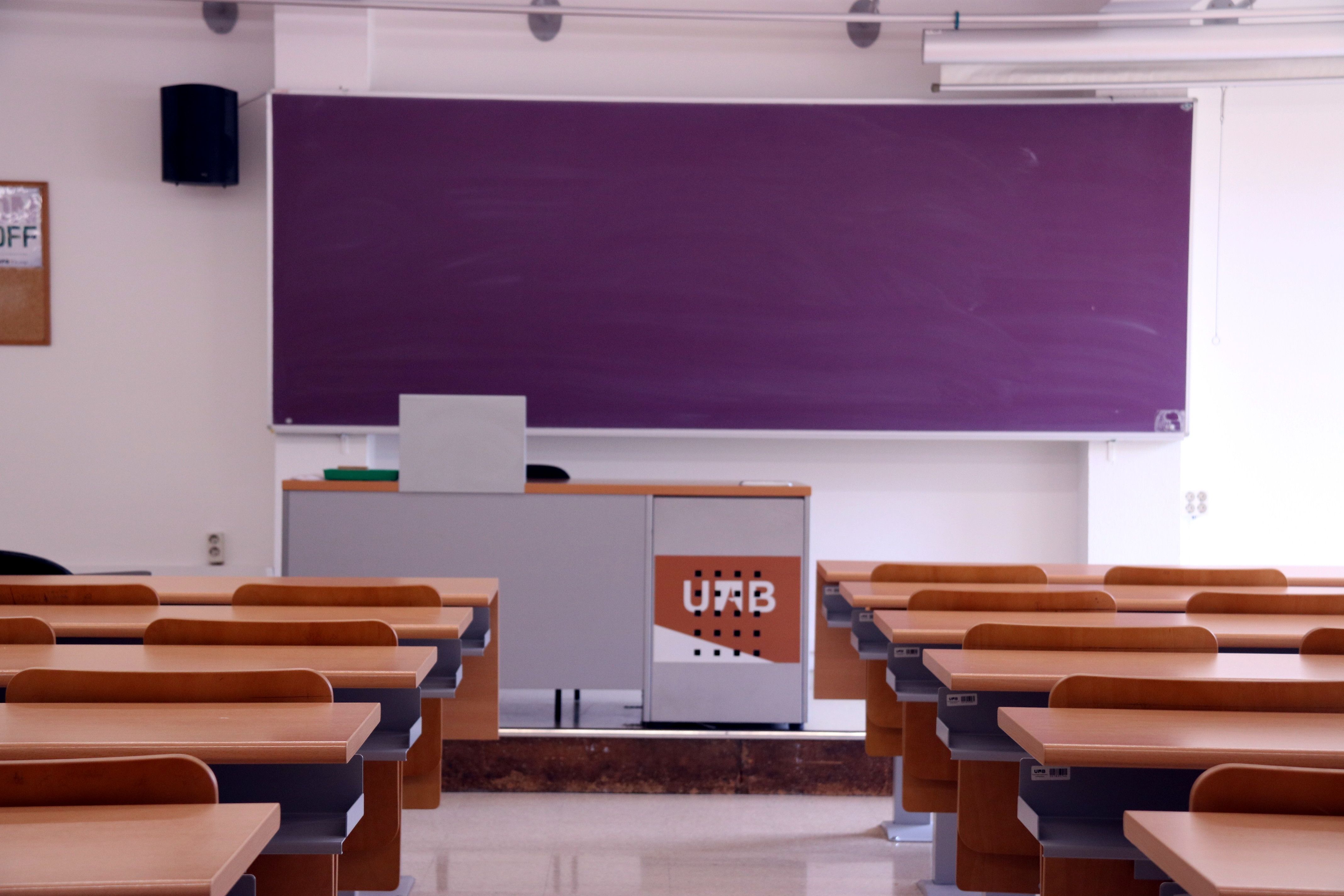 Interior d'una aula de la UAB. FOTO: Norma Vidal (ACN)