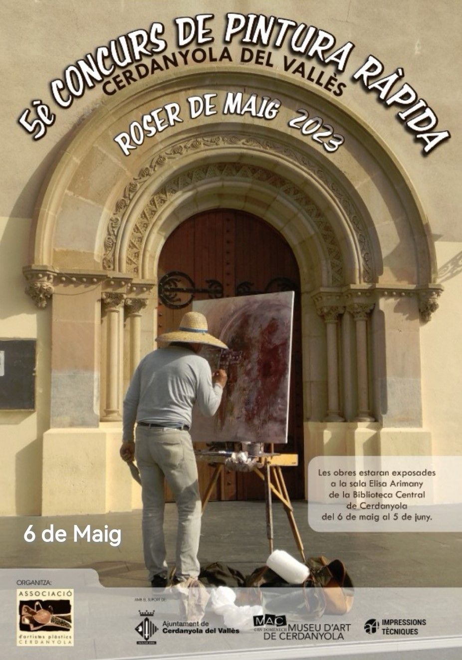 Cartell del 5è concurs de Pintura Ràpida del Roser de Maig. 