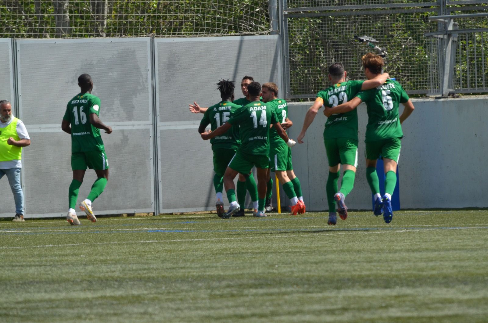 El gol dels vallesans ha arribat d'una rematada de cap de Boris. FOTO: Cerdanyola FC