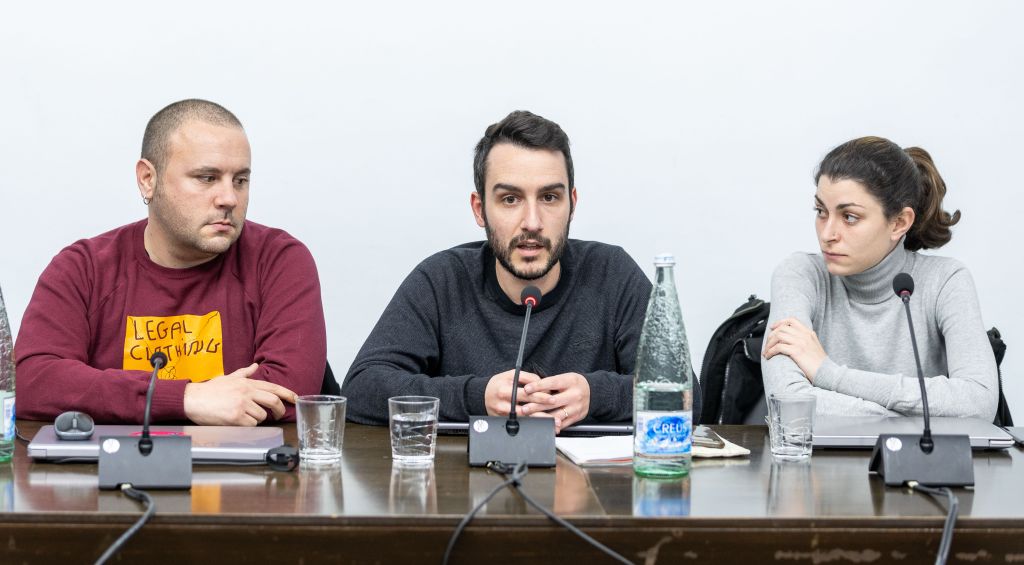 Adrià Guimerà, Ivan González i Anna Montfort, regidors de Guanyem. FOTO: Núria Puentes (Ajuntment)