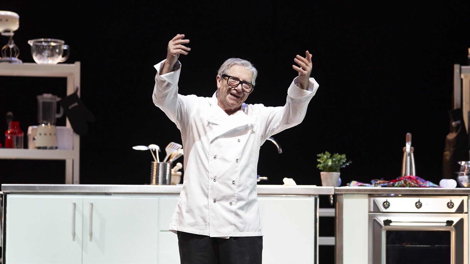 Joan Pera en un moment de l'obra Màster Xof. FOTO: Cedida