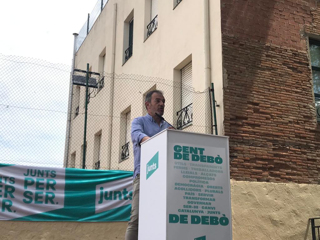 Joan Sánchez es presenta com a cap de llista de Junts per Cerdanyola. FOTO: Guillem Barrera