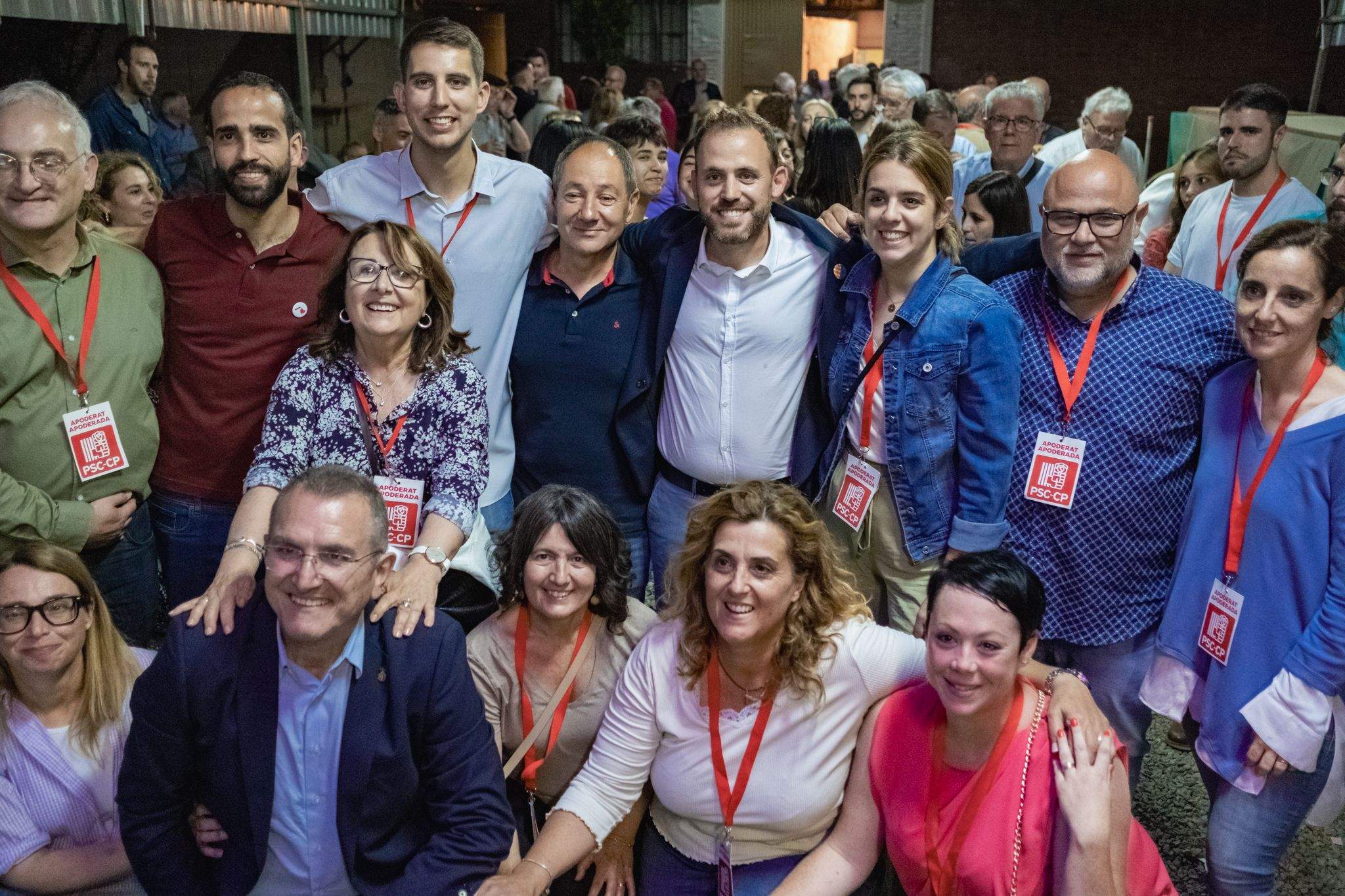 El PSC encapçalat per Carlos cordón celebra la victòria a les eleccions municipals 2023. FOTO: Ale Gómez El PSC encapçalat per Carlos cordón celebra la victòria a les eleccions municipals 2023. FOTO: Ale Gómez