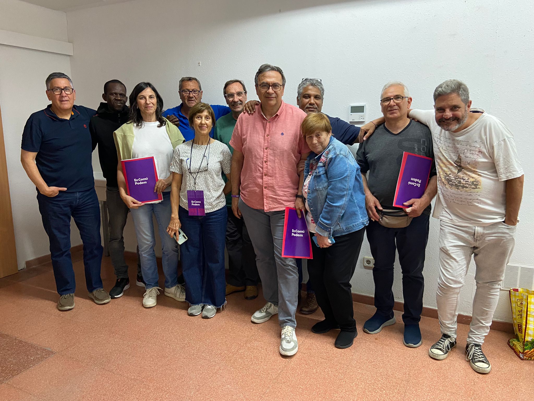 Membres d'En Comú Podem durant la nit electoral del 28 de maig. FOTO: Nora Muñoz Otero