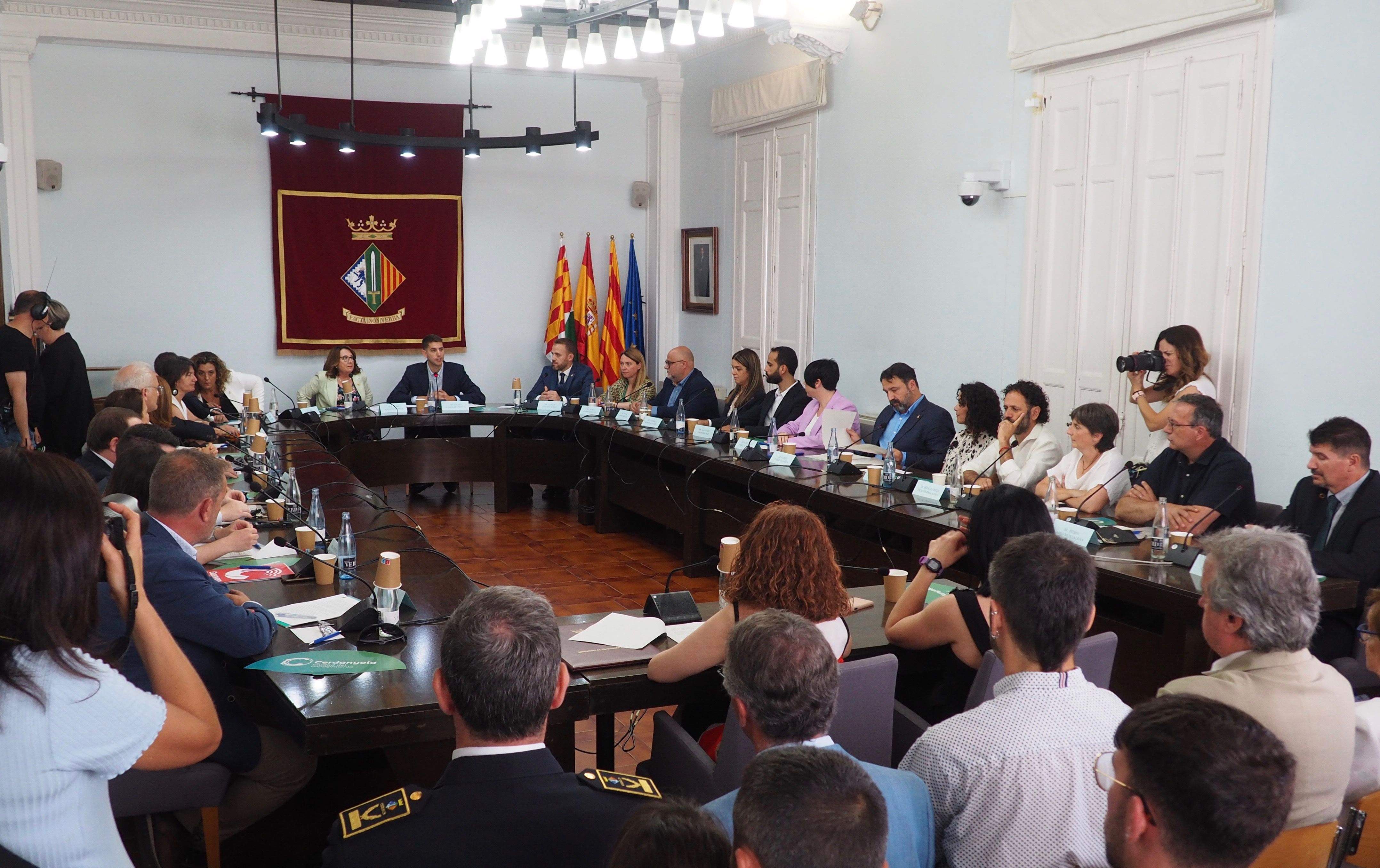 Sala de plens durant el ple de constitució de l'Ajuntament. FOTO: Mónica GM