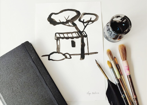 Els participants del taller podran descubrir la pintura en blanc i negre, a partir del treball amb tinta xinesa. FOTO: MAC 