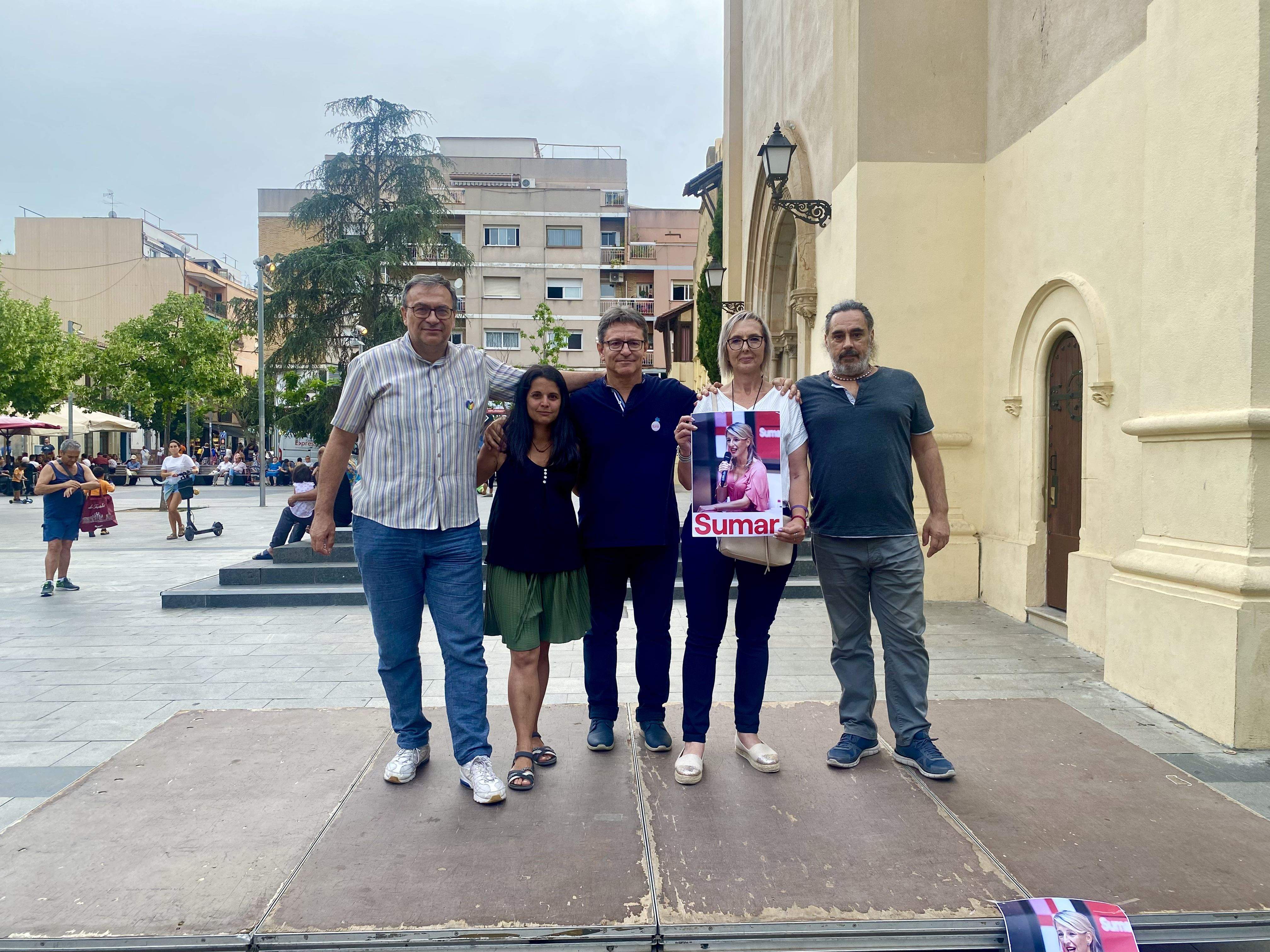 Representants de Sumar - En comú Podem a Cerdanyola. FOTO: Mónica GM