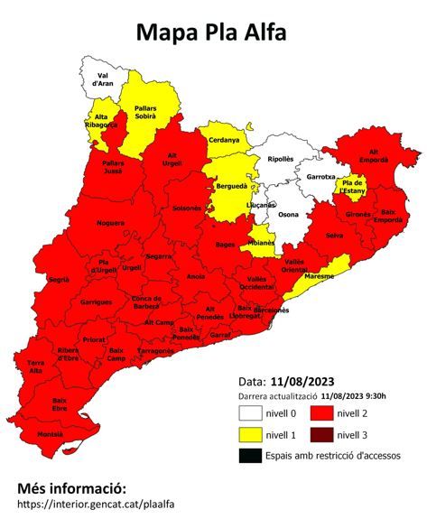 Mapa Pla Alfa 11 d'agost. FOTO: Agents Rurals